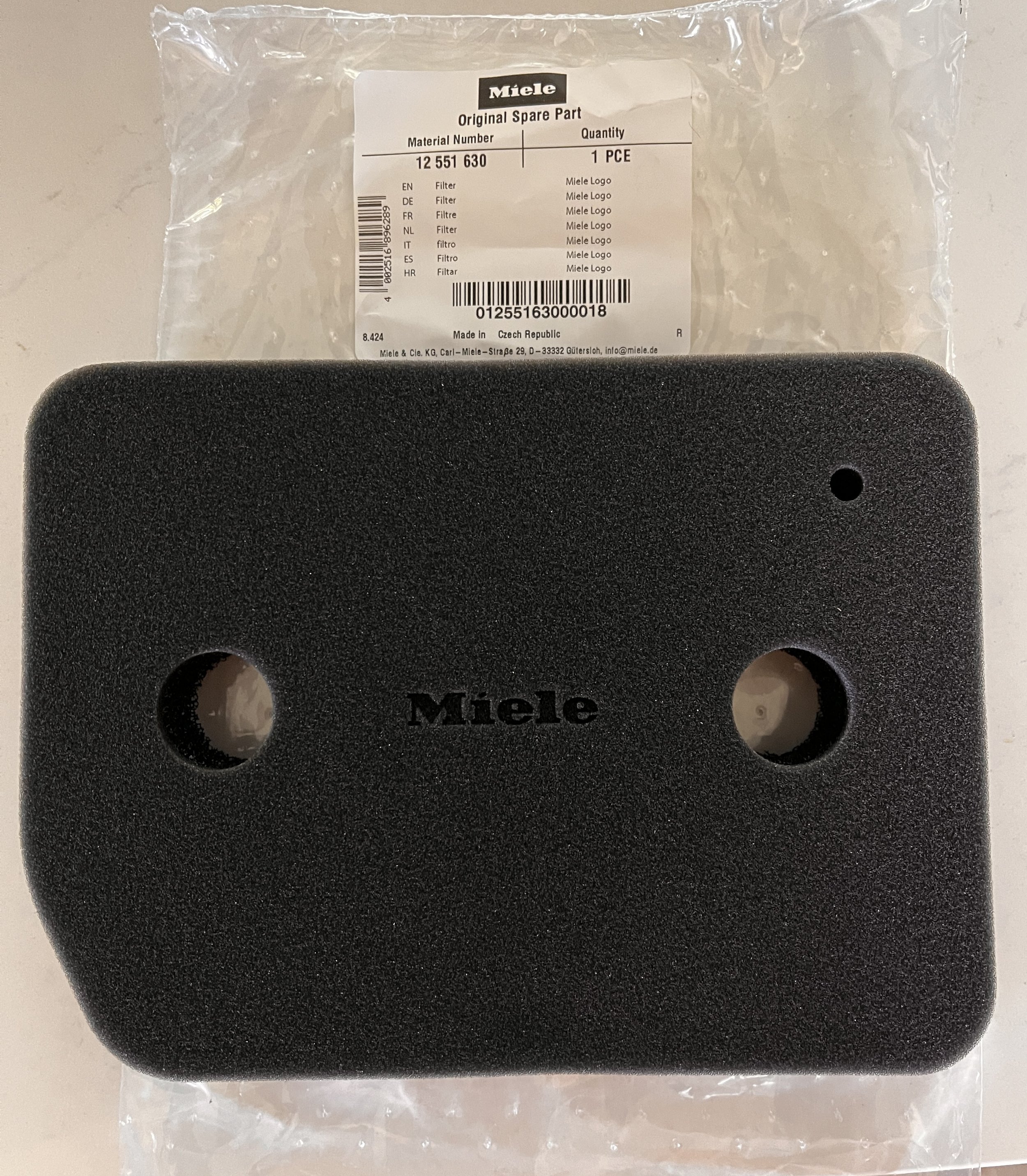MIELE BG Plinth Filter