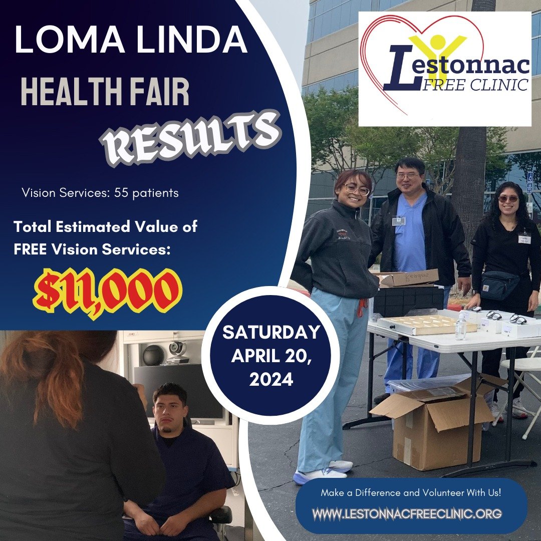 Lestonnac Free Clinic was also in Loma Linda with Child Support Services Of San Bernardino County last Saturday, April 20, 2024, serving the community there with FREE Vision Services, including eye exams, prescription glasses onsite, and readers, tot
