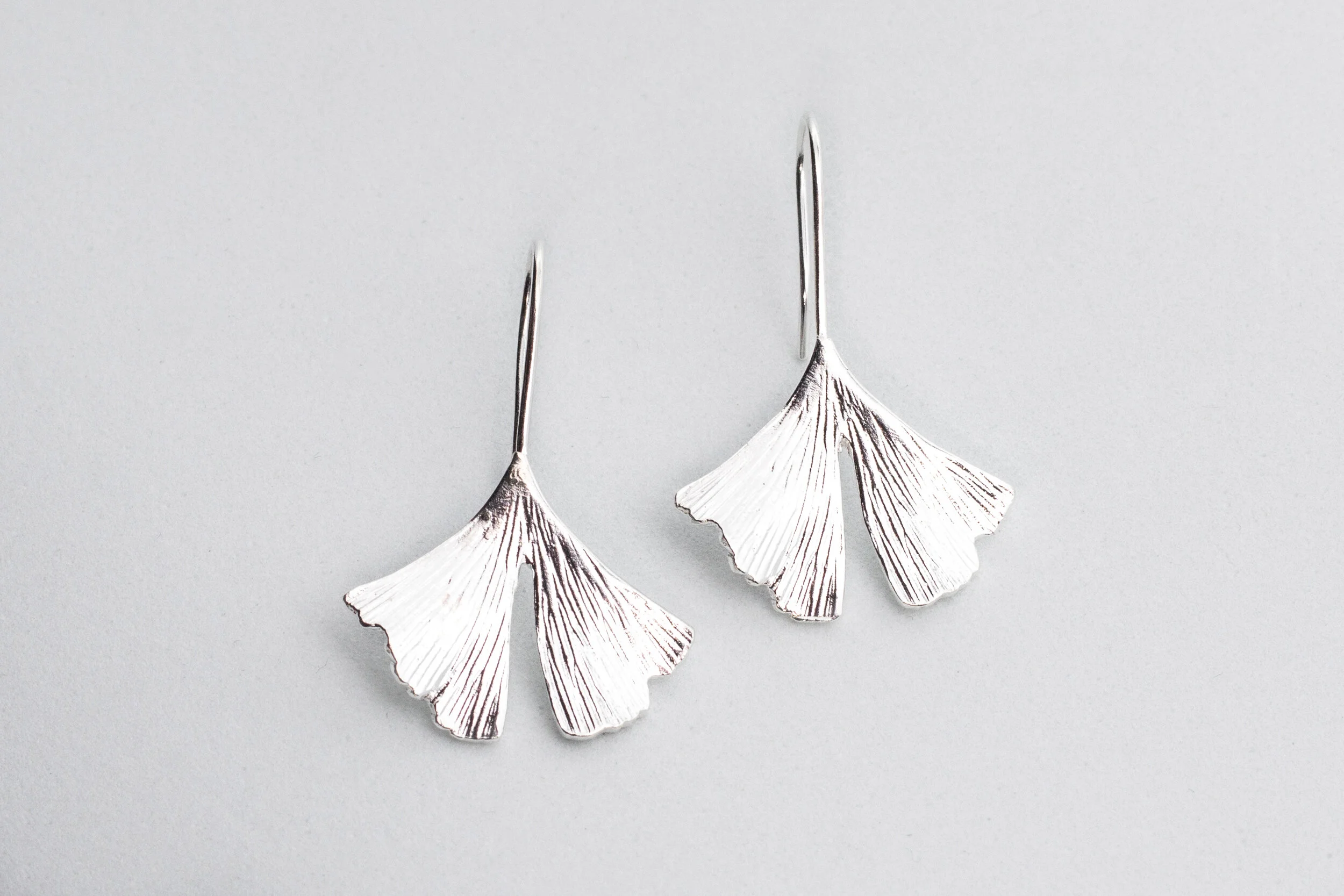 Pendientes Ginkgo plata Diurna