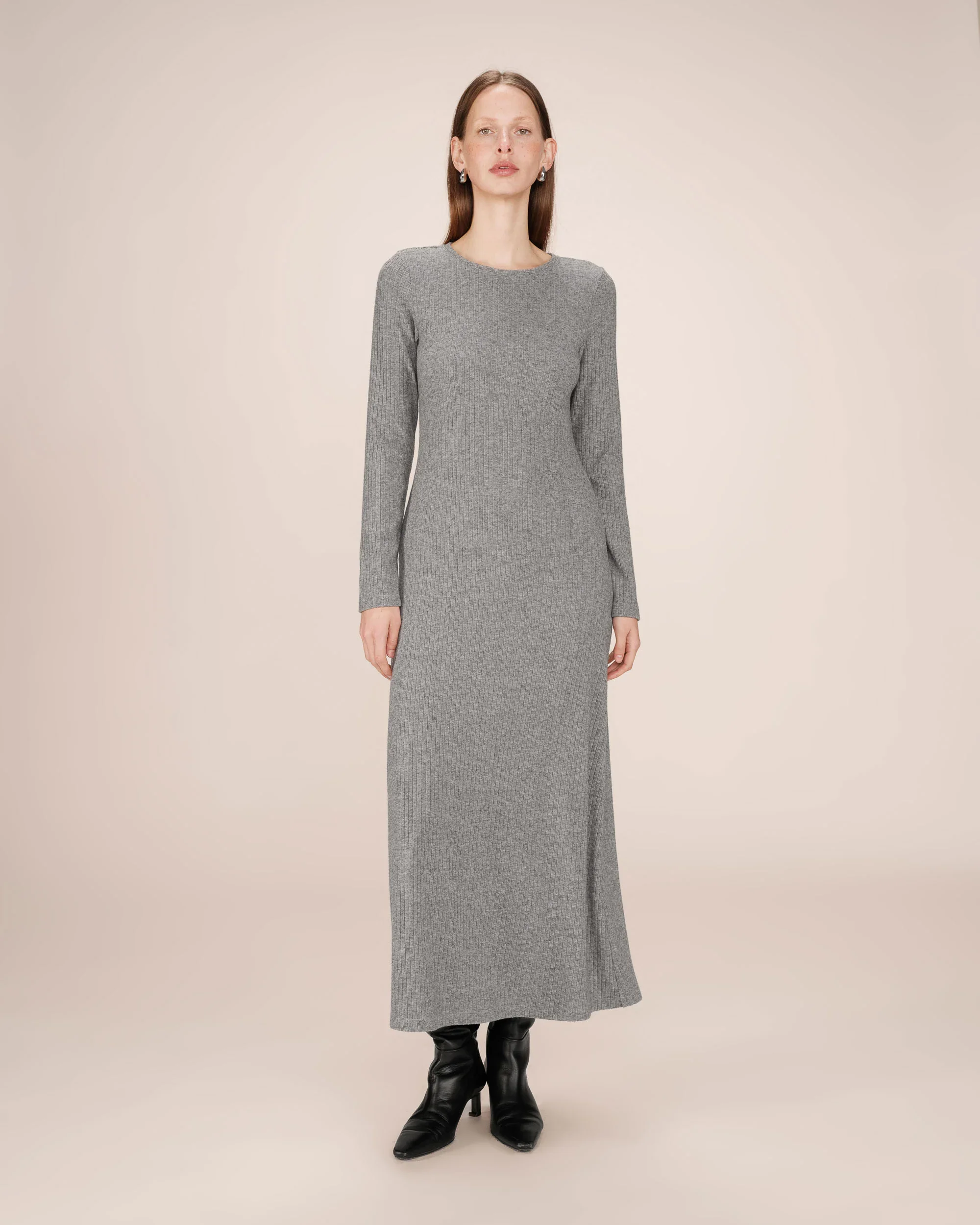 VESTIDO SORINA GRIS, Grace & Mila, La Positiva shop.webp