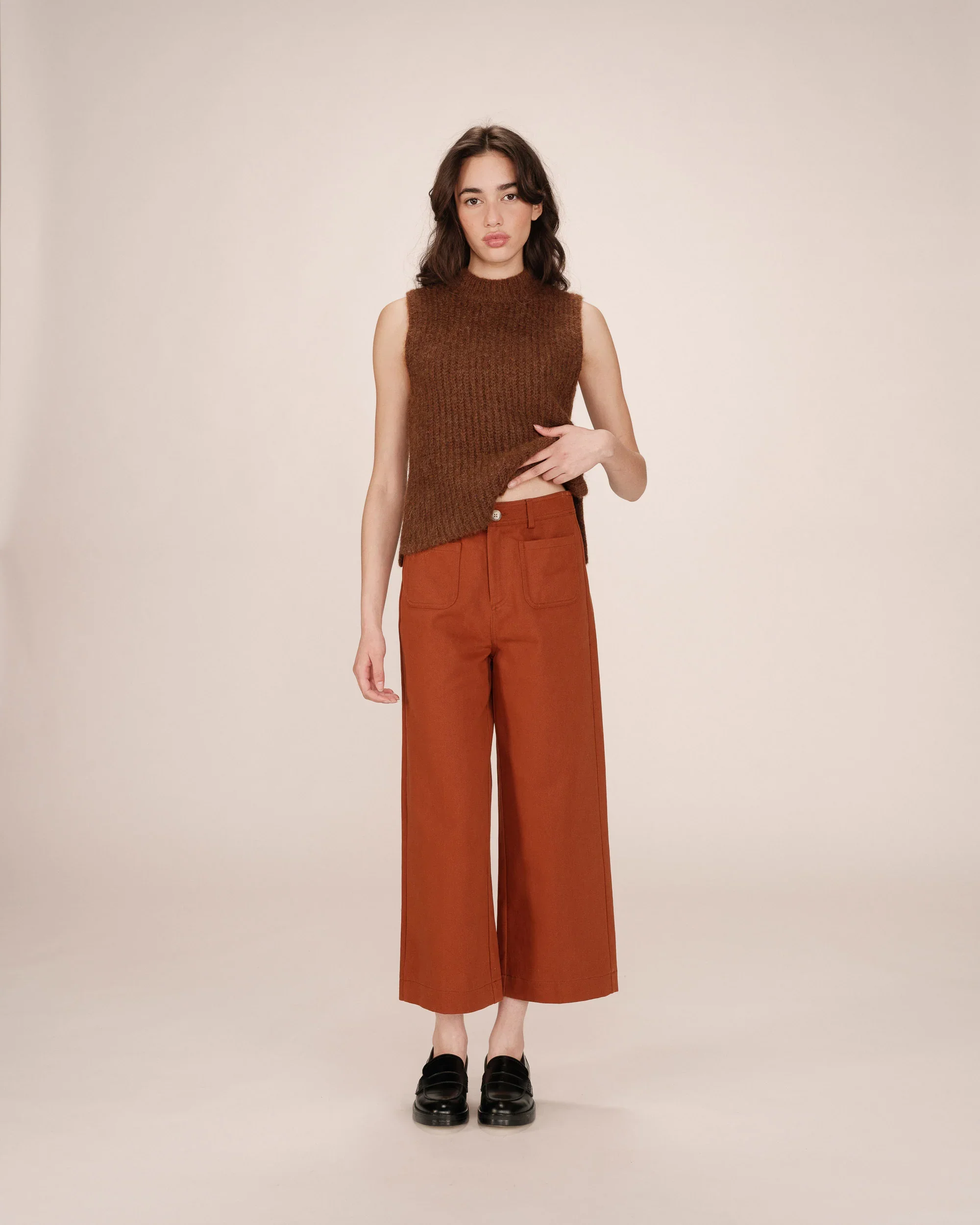 PANTALON SOLE CAMEL, Grace & Mila, La Positiva shop.webp