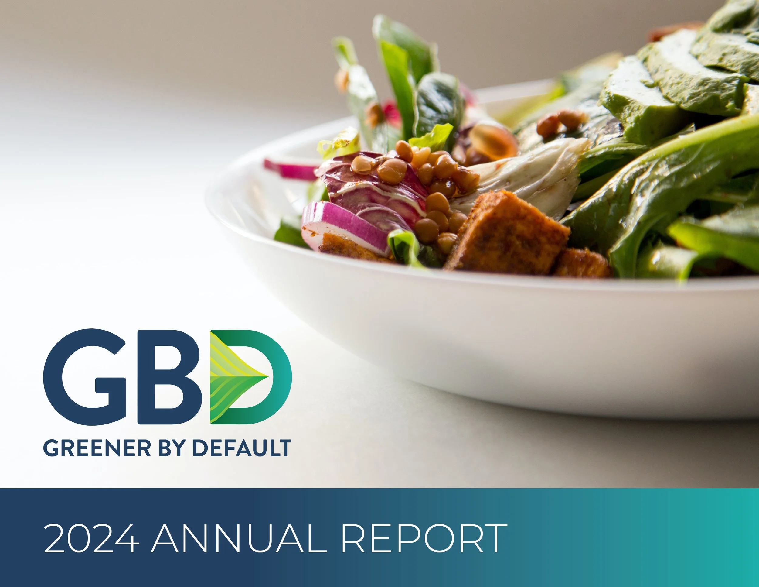 Greener By Default 2024 Annual Report Cover Design
