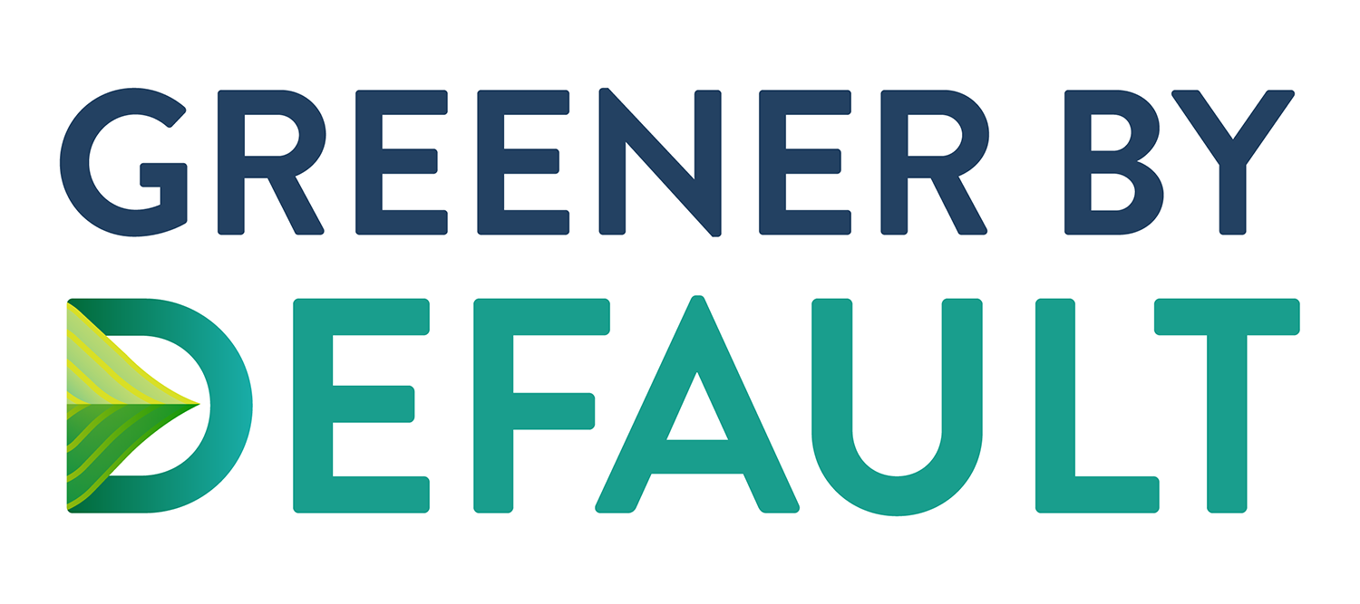 Greener By Default Secondary Logo Spelled out by Bonfilio Design
