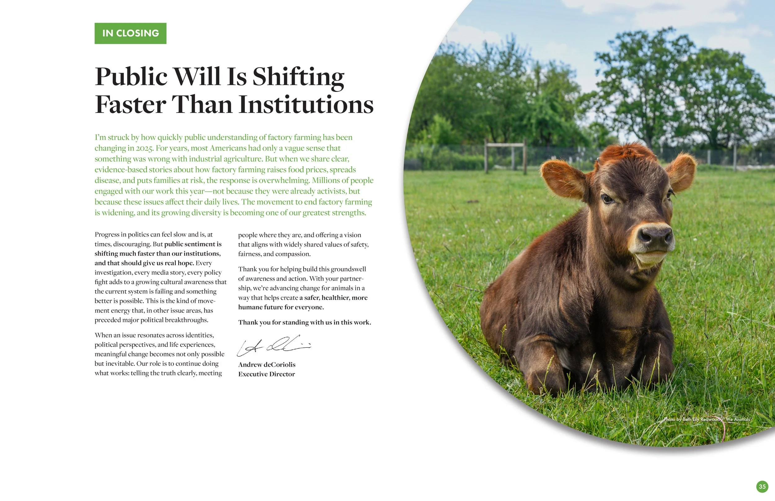 Farm Forward 2025 Annual Report In Closing Spread