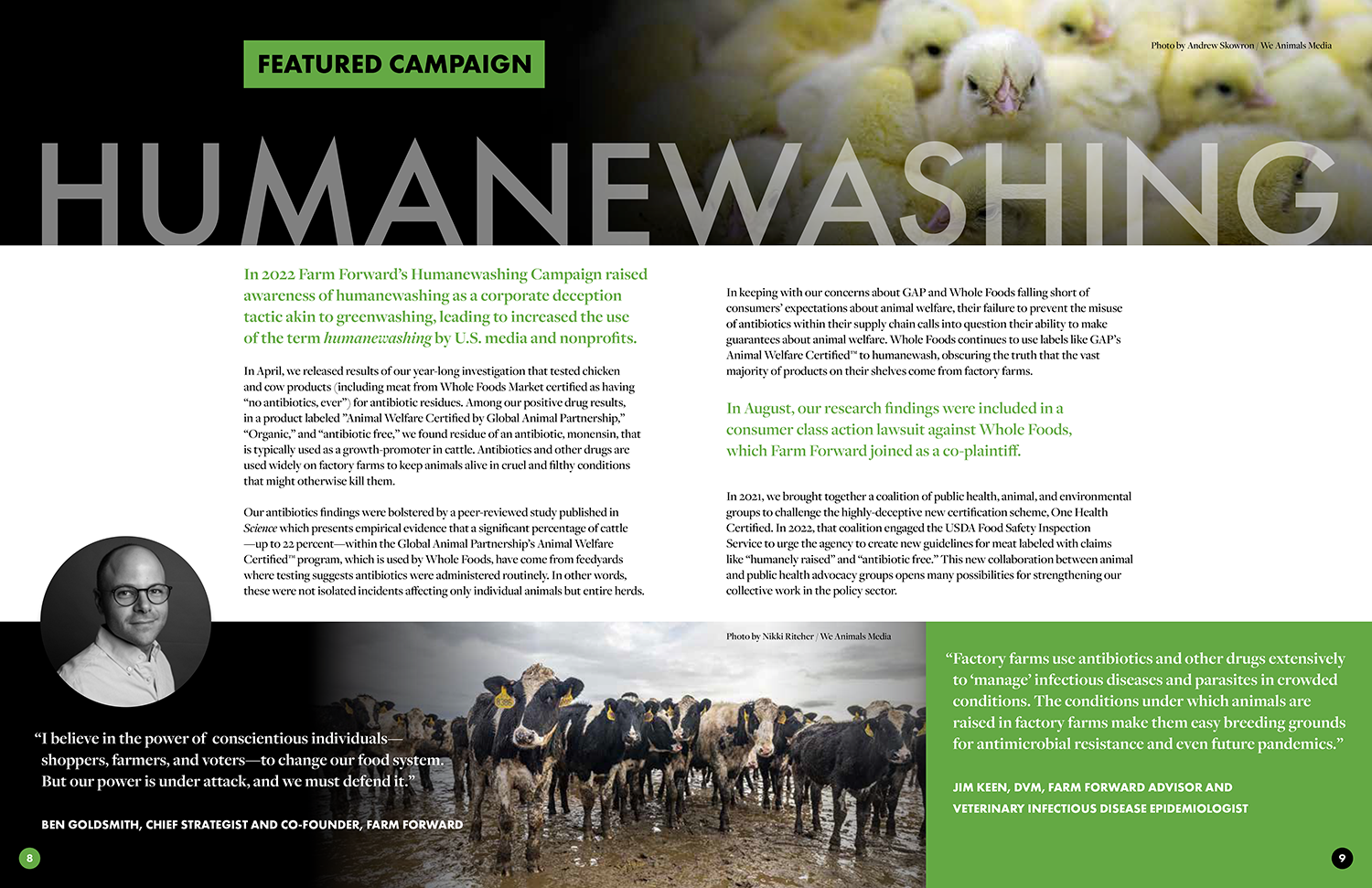 Farm Forward 2022 Annual Report Design Humanewashing