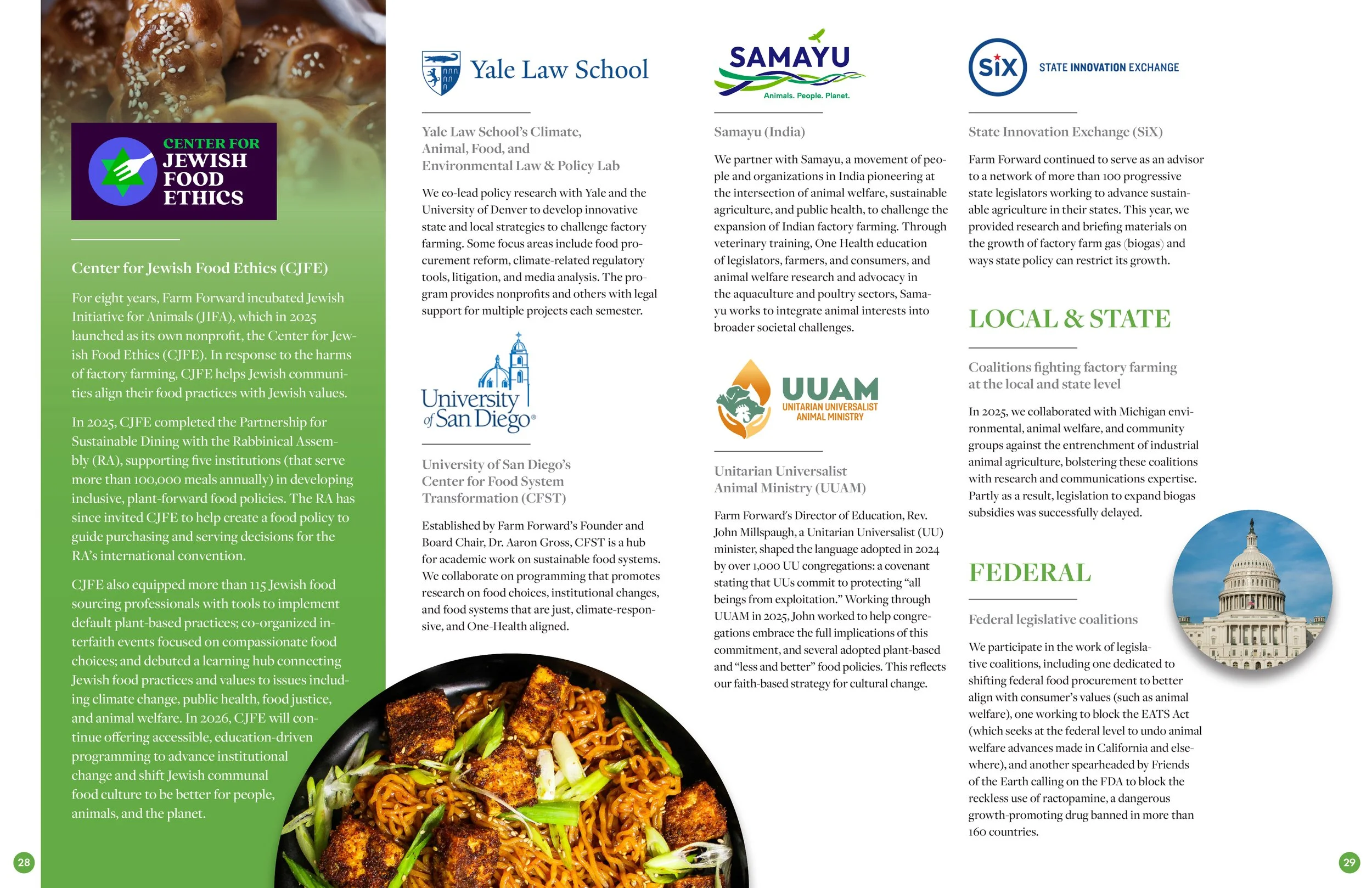 Farm Forward 2025 Annual Report Movement Building Spread 2