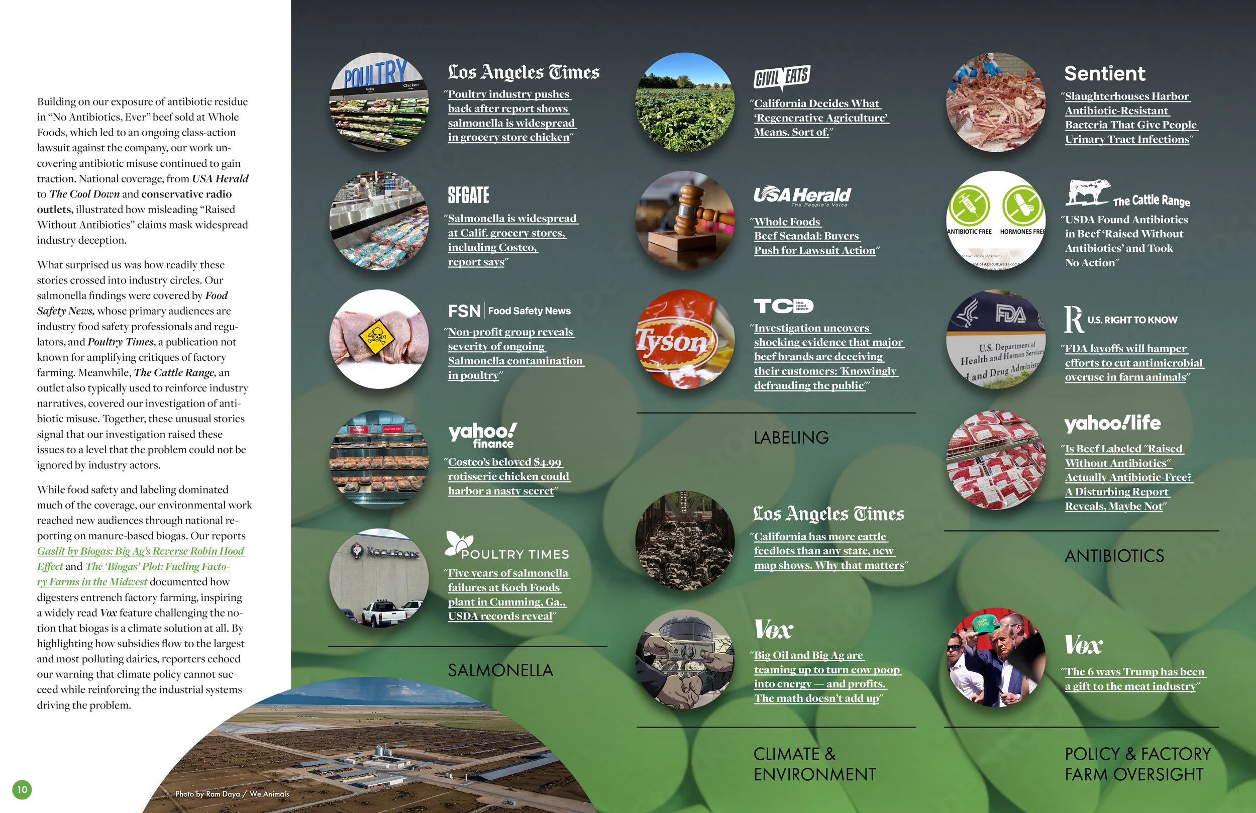 Farm Forward 2025 Annual Report Media Highlights Spread 2