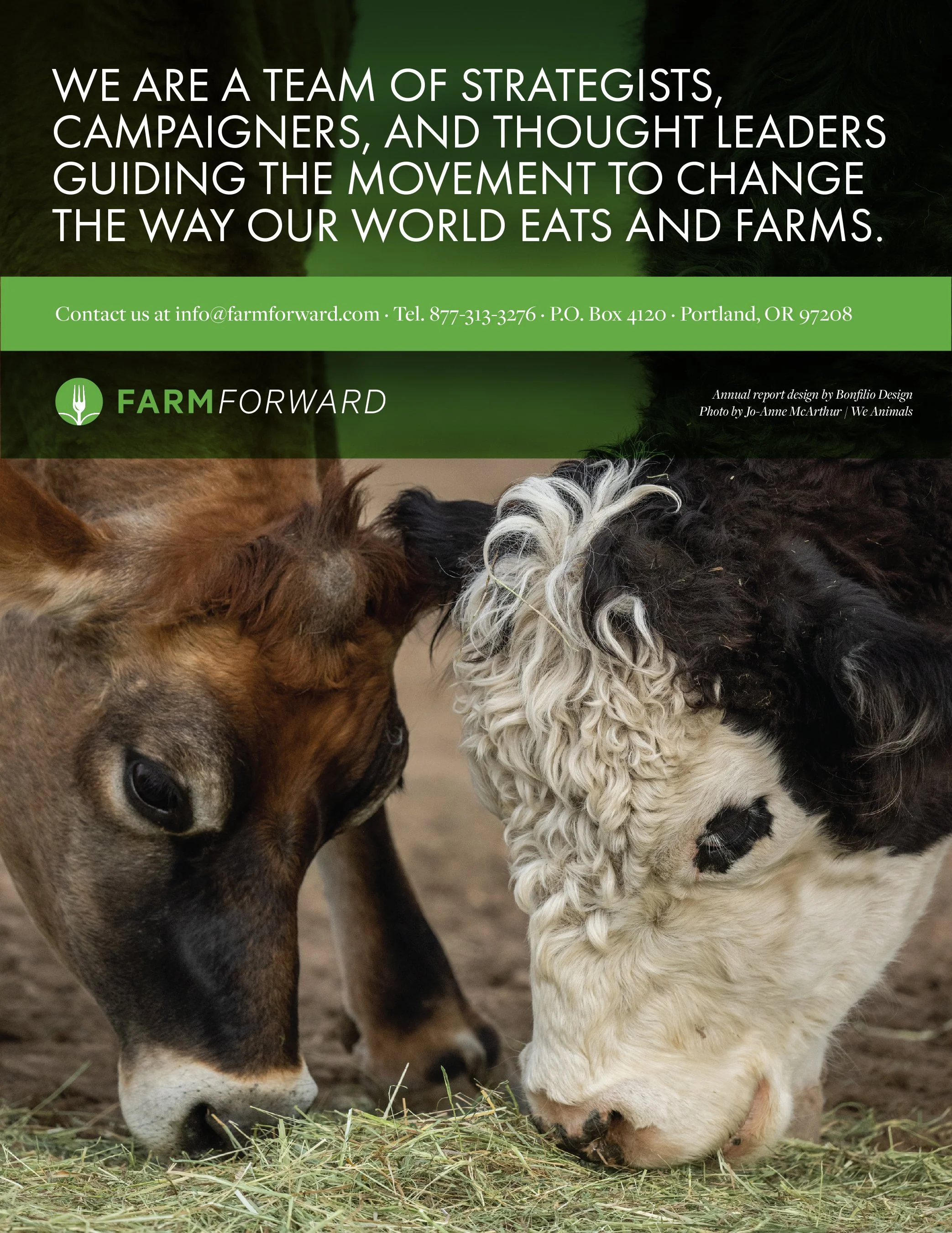 Farm Forward 2023-24 Annual Report Back Cover