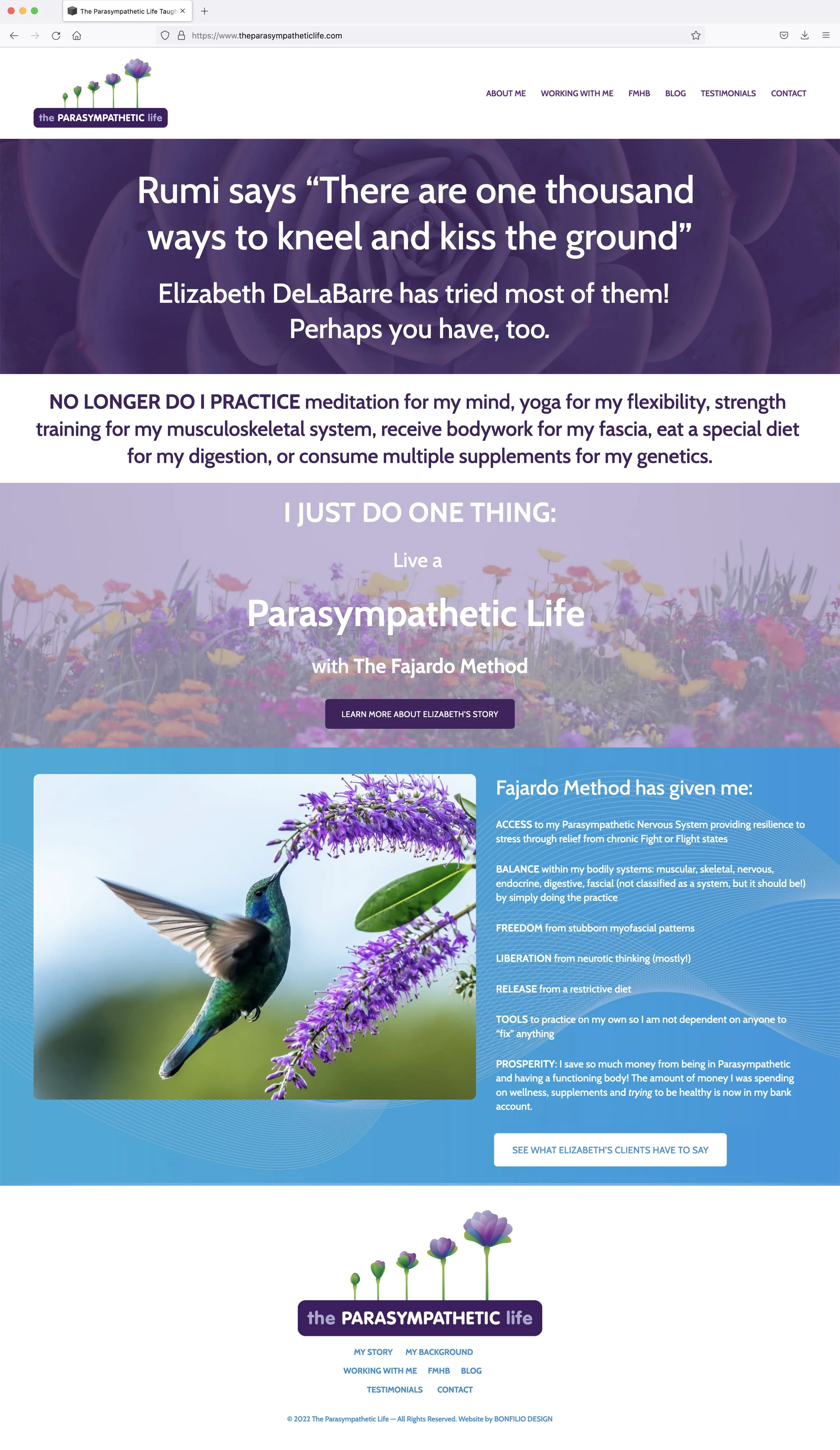 Website Design for the Parasympathetic Life