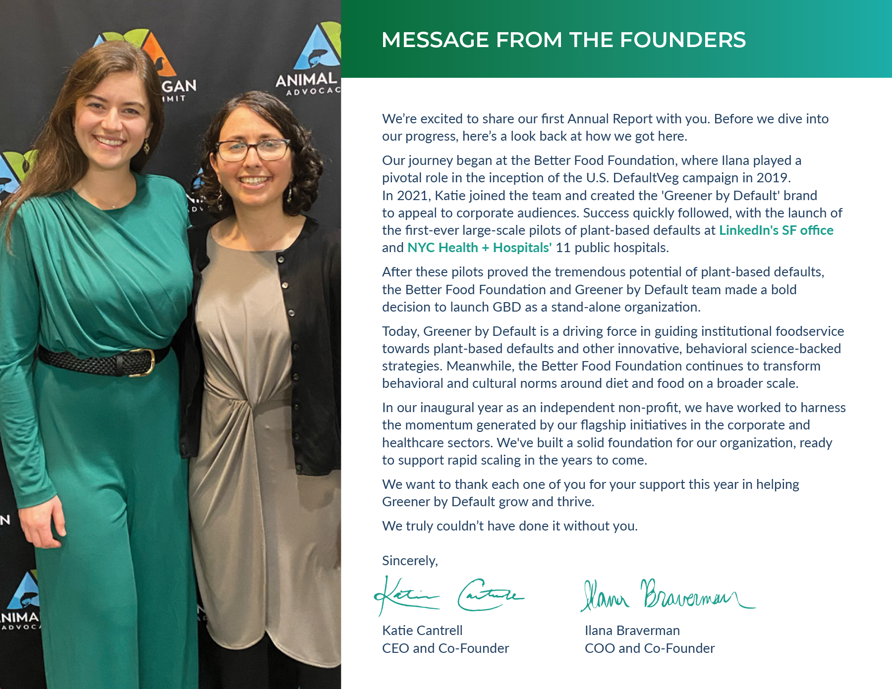 Greener By Default Annual Report Design