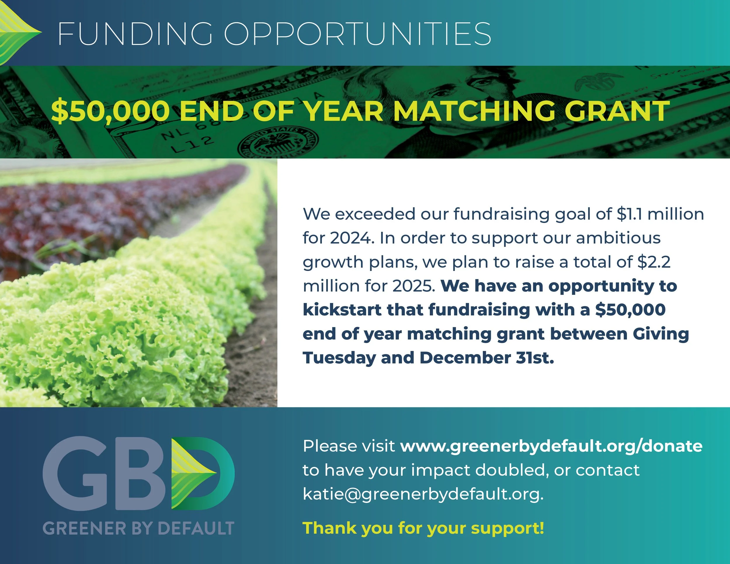 Greener By Default 2024 Annual Report Back Cover
