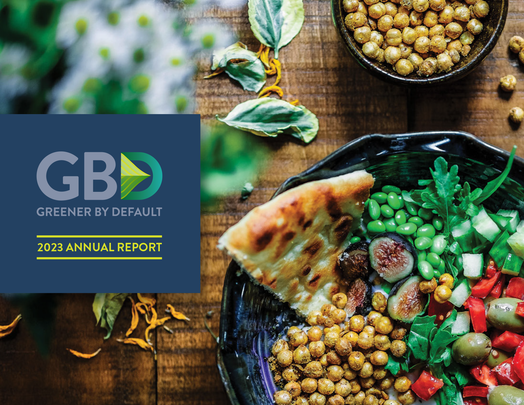 Greener By Default Annual Report Cover Design