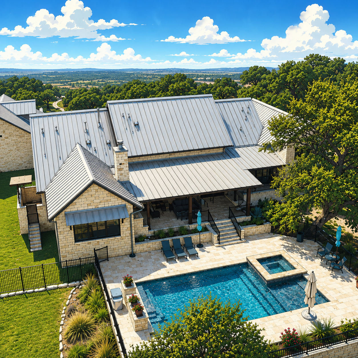 Building a Custom Pool in Lago Vista
