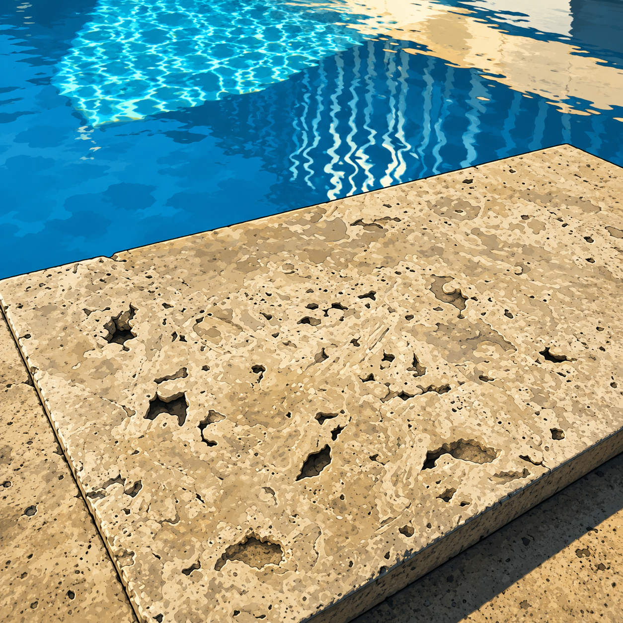 Why Is the Lueders Stone Around My Pool Chipping and Falling Apart?