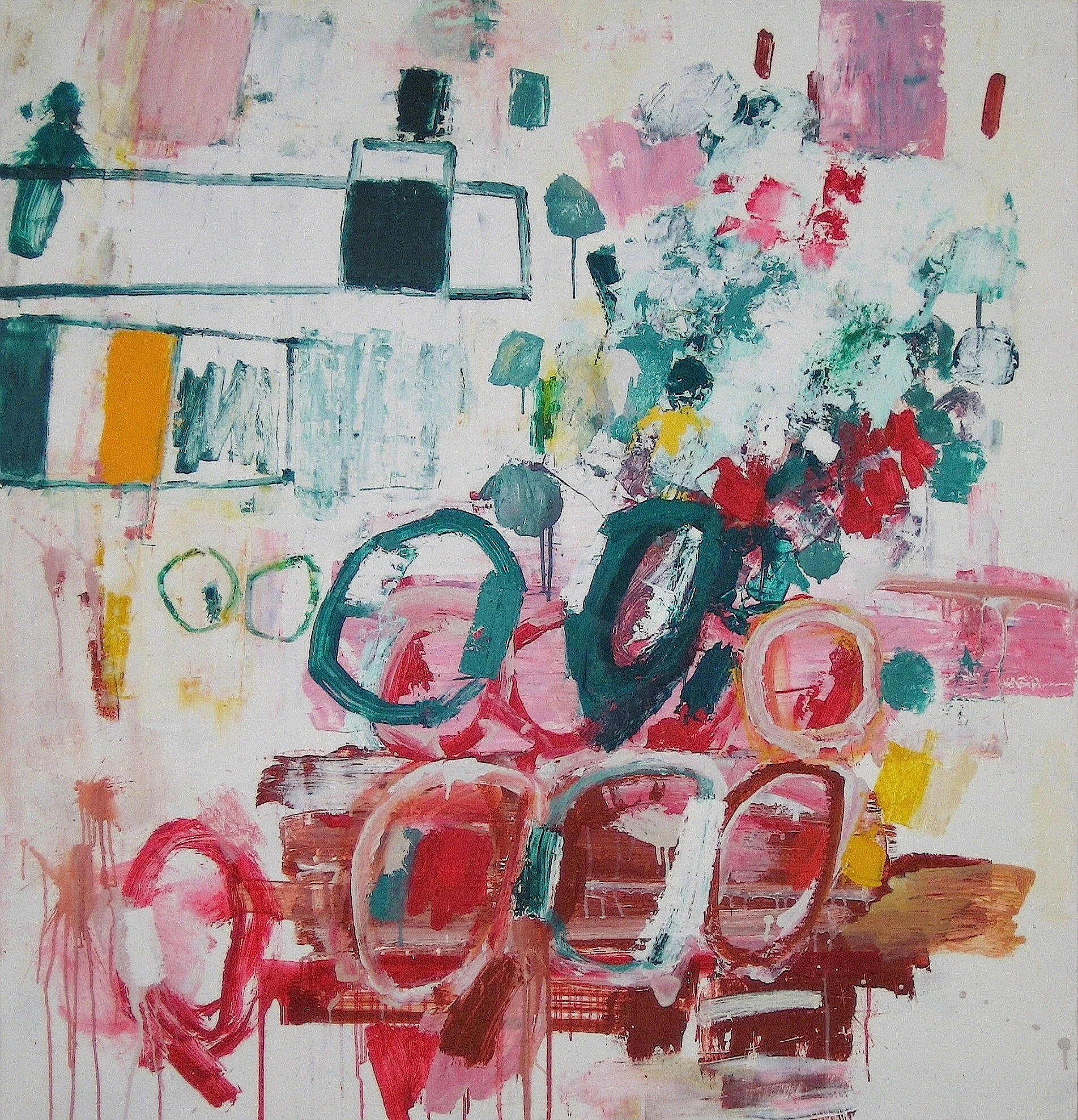 Painting with Green Here and There II-44x42.JPG