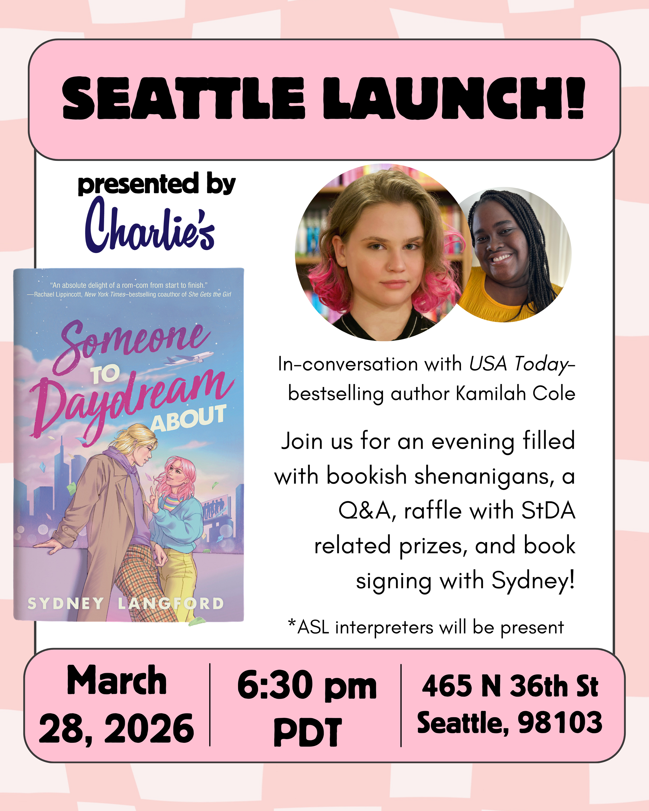 Book Launch: Someone to Daydream About