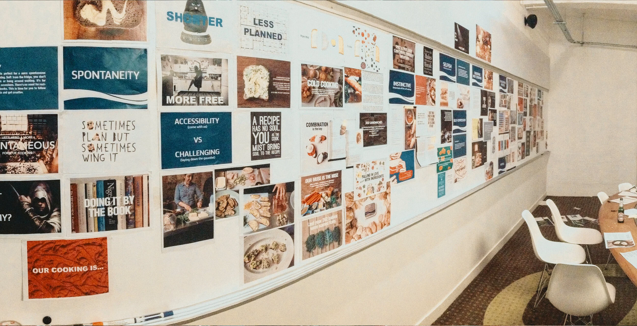 Early inspiration walls at Wieden Kennedy London