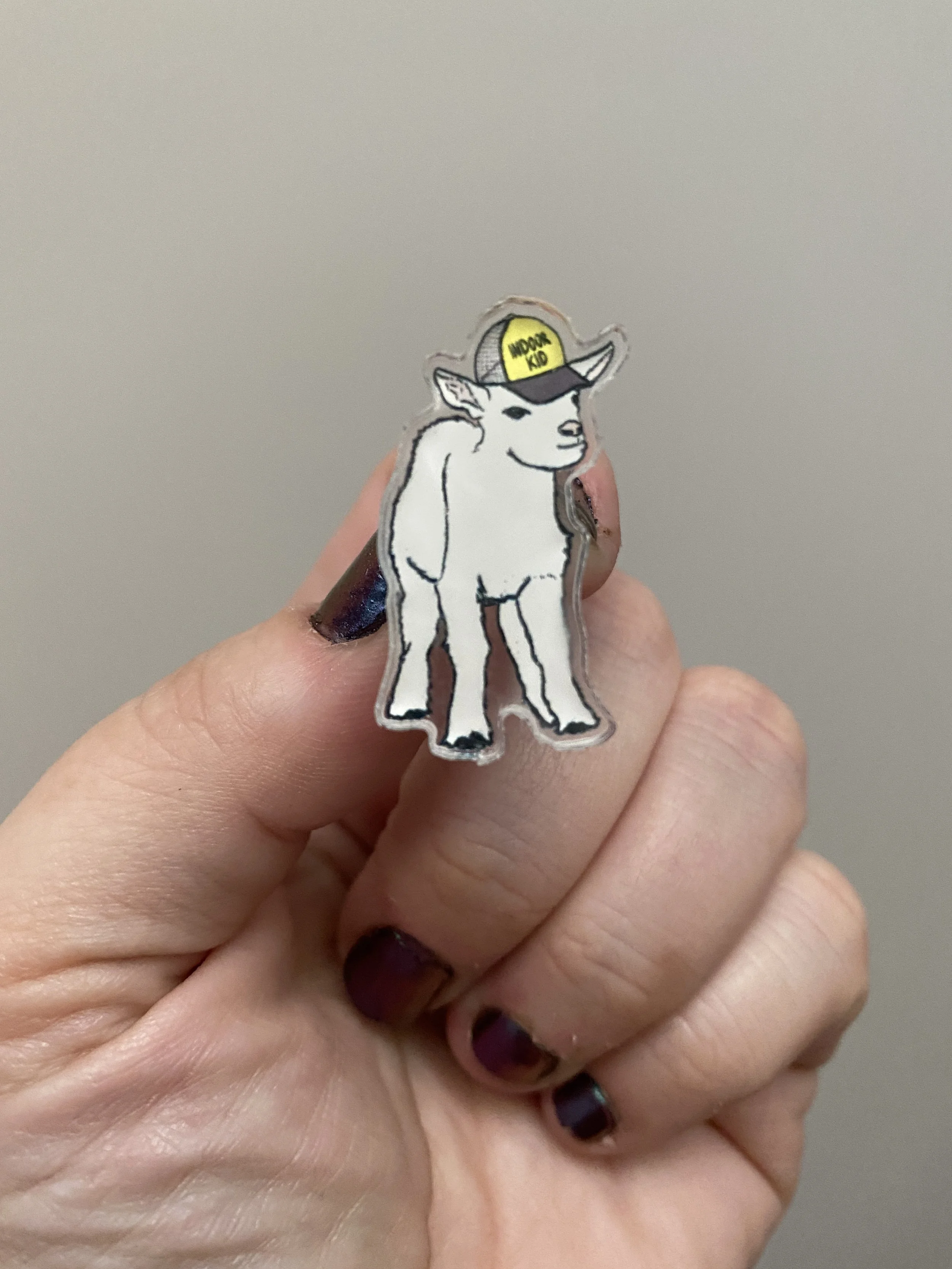 Indoor Kid acrylic pin