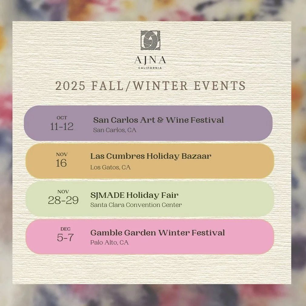 Shop one-of-a-kind botanically dyed silks and wearable art at one of the market events.

Looking for holiday gifts? Get ready for SJMade Holiday fair during Thanksgiving weekend. 
Need some more time to get that holiday shopping list ready? Then come