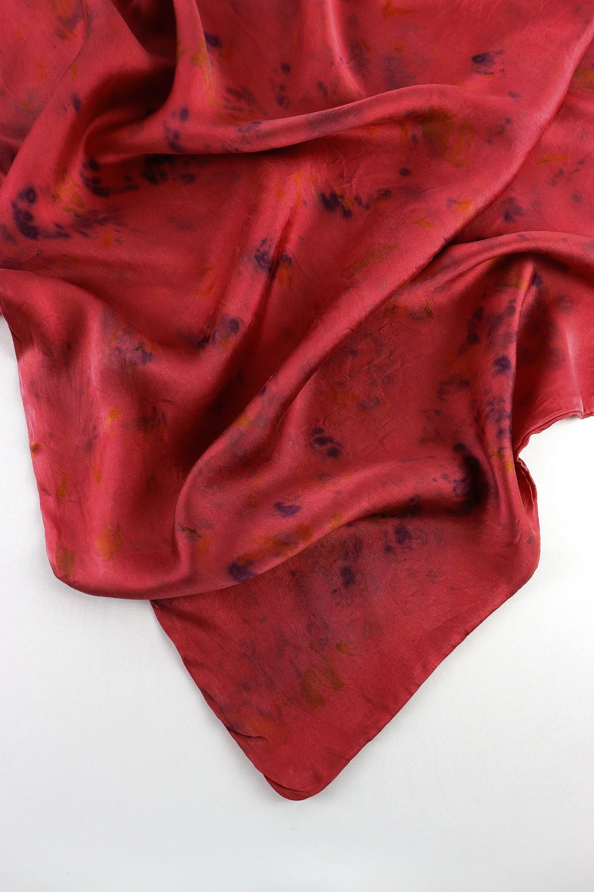 Botanically Dyed Silk Pillowcase eco printed with flowers. 100% Silk Charmeuse. One of a kind silk pillowcase. Silk Pillowcase near me. Hand dyed silk pillowcase in San Francisco Bay Area