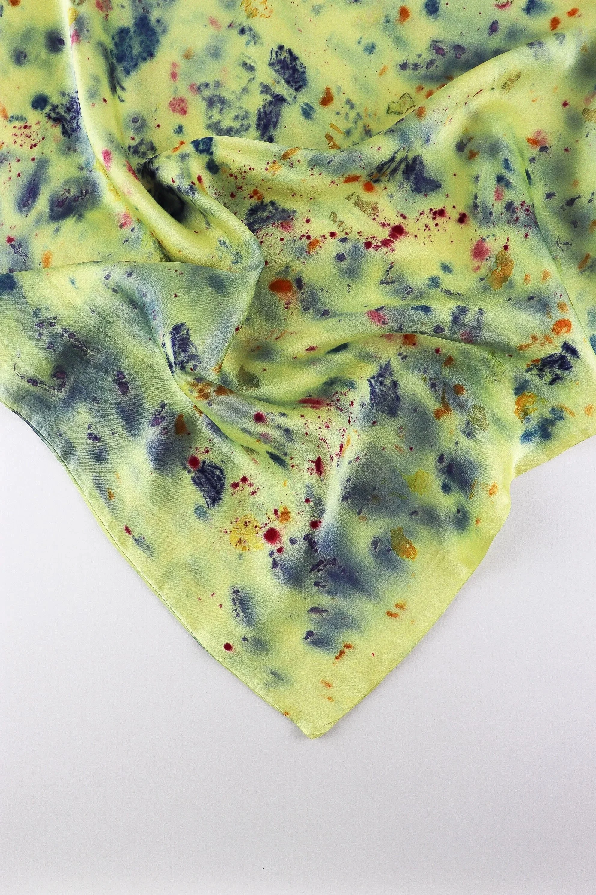 Botanically Dyed Silk Pillowcase eco printed with flowers. Mulberry silk pillowcase set of 2.