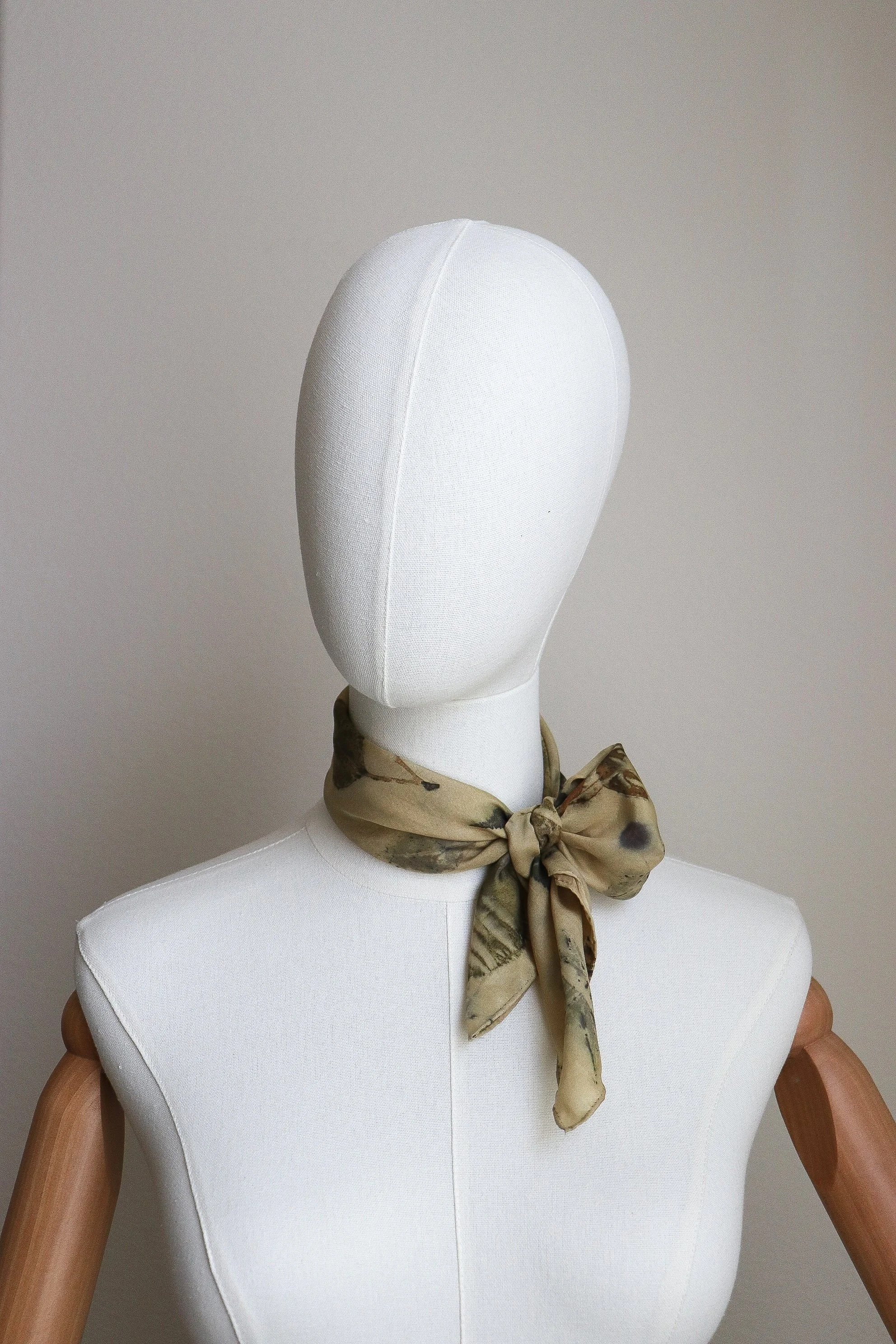 Botanically Dyed Silk Scarf. Eco printed silk scarf.