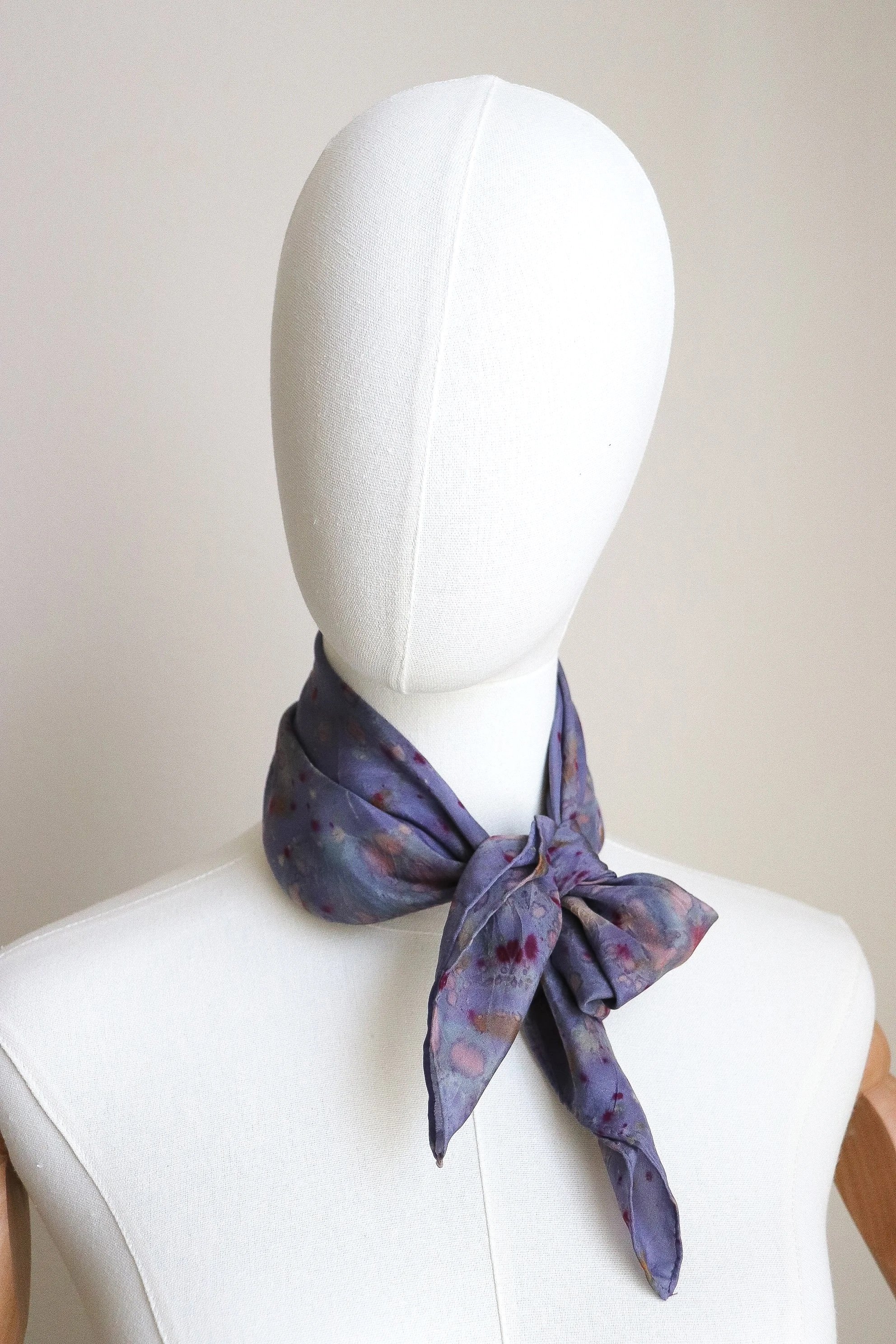 Botanically Dyed Silk Scarf. Eco printed silk scarf.