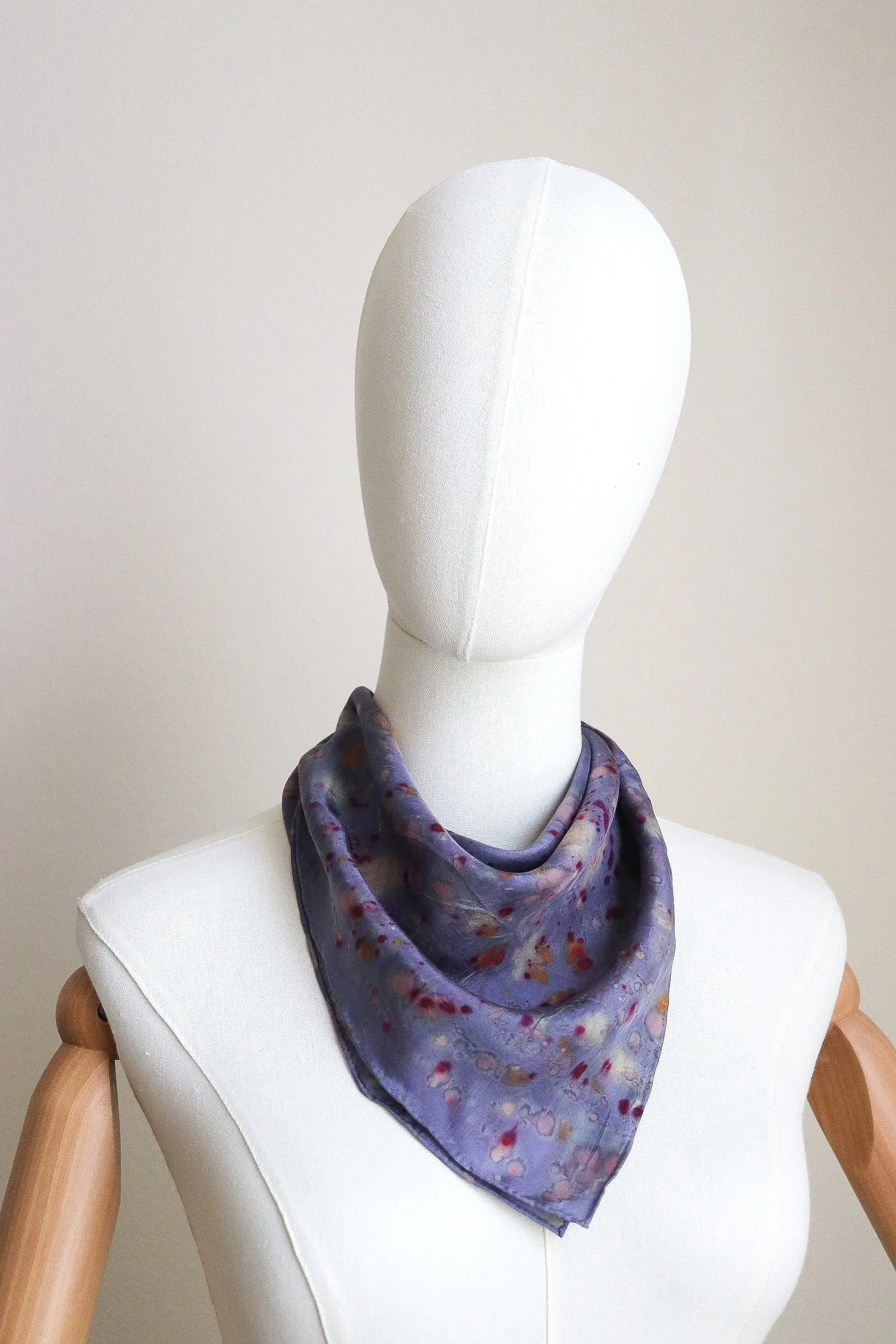 Botanically Dyed Silk Scarf. Eco printed silk scarf.