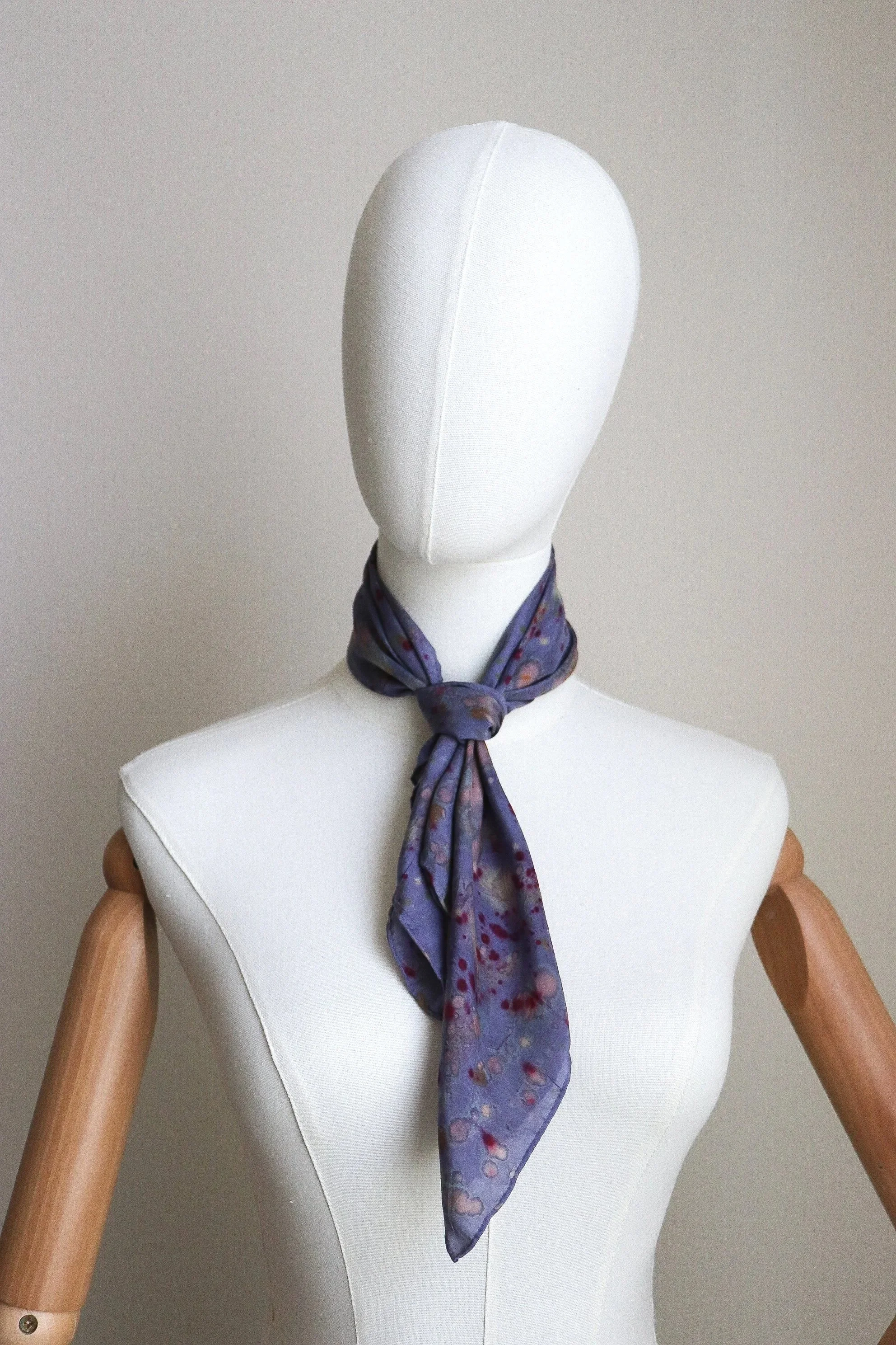 Botanically Dyed Silk Scarf. Eco printed silk scarf.