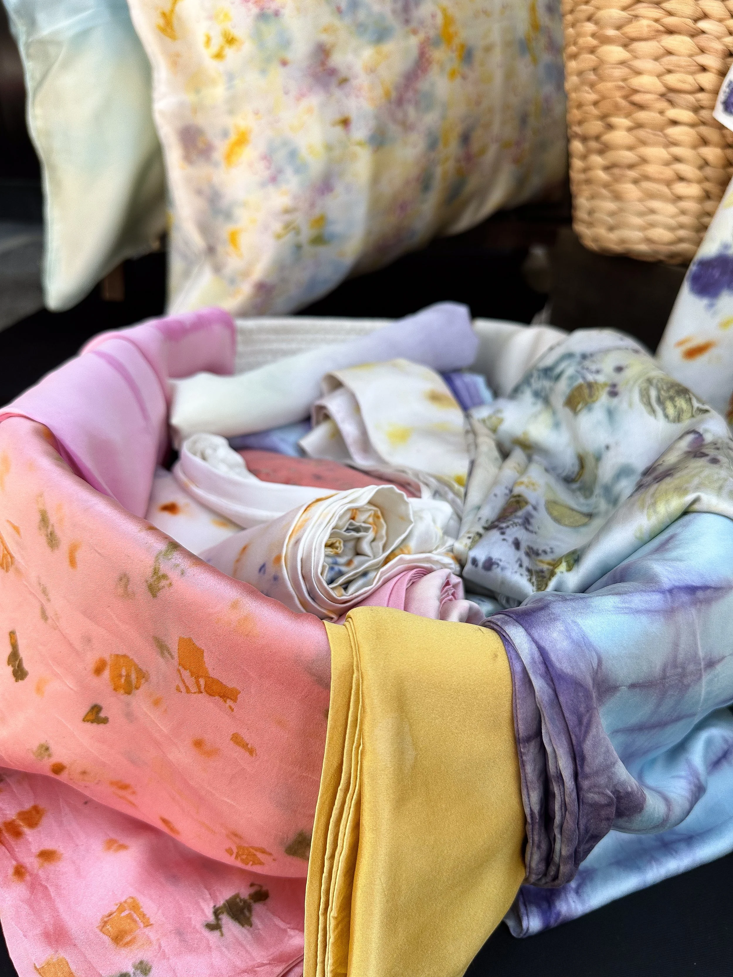 Botanically Dyed Silk Pillowcase