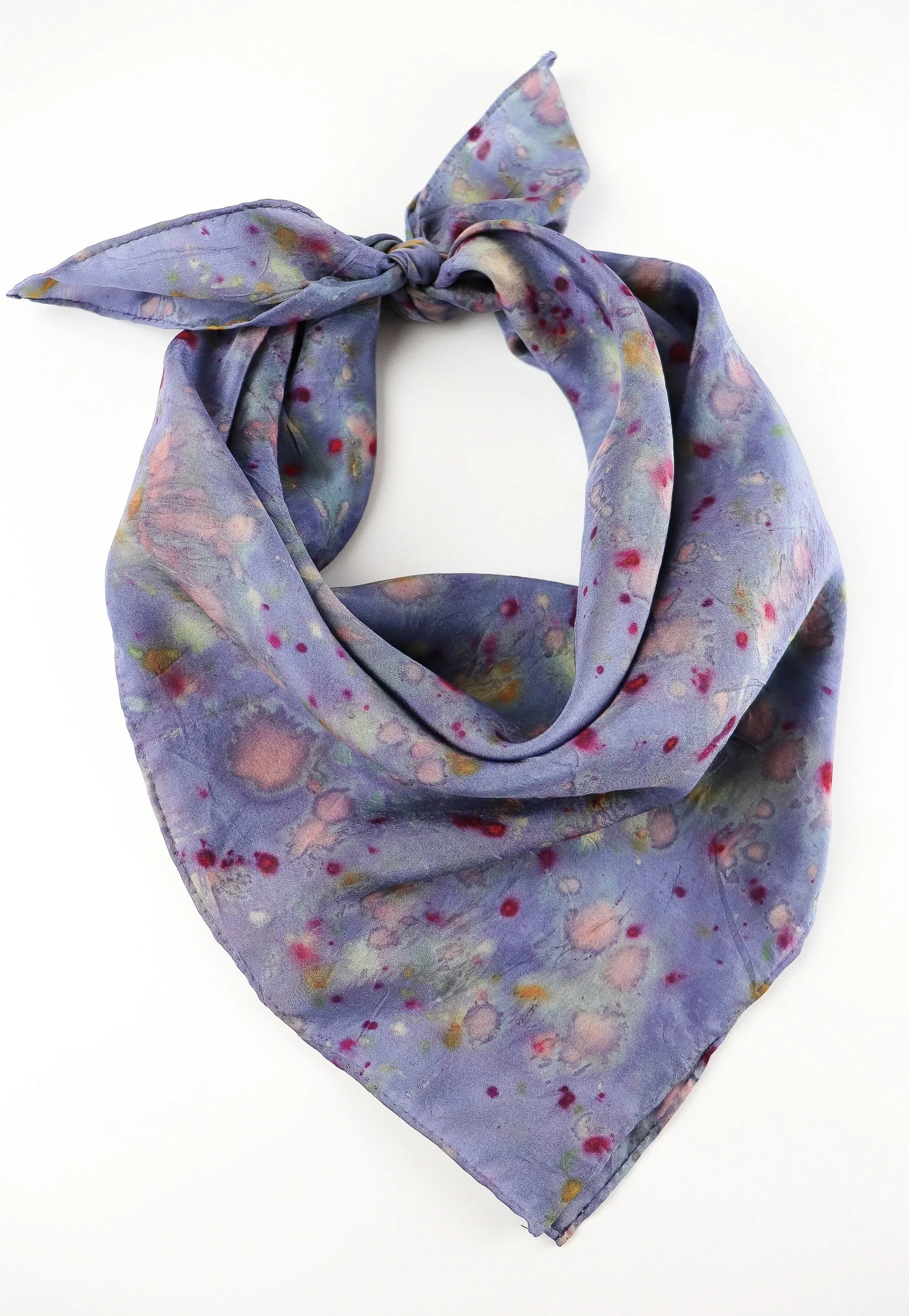 Botanically Dyed Silk Scarf. Eco printed silk scarf.