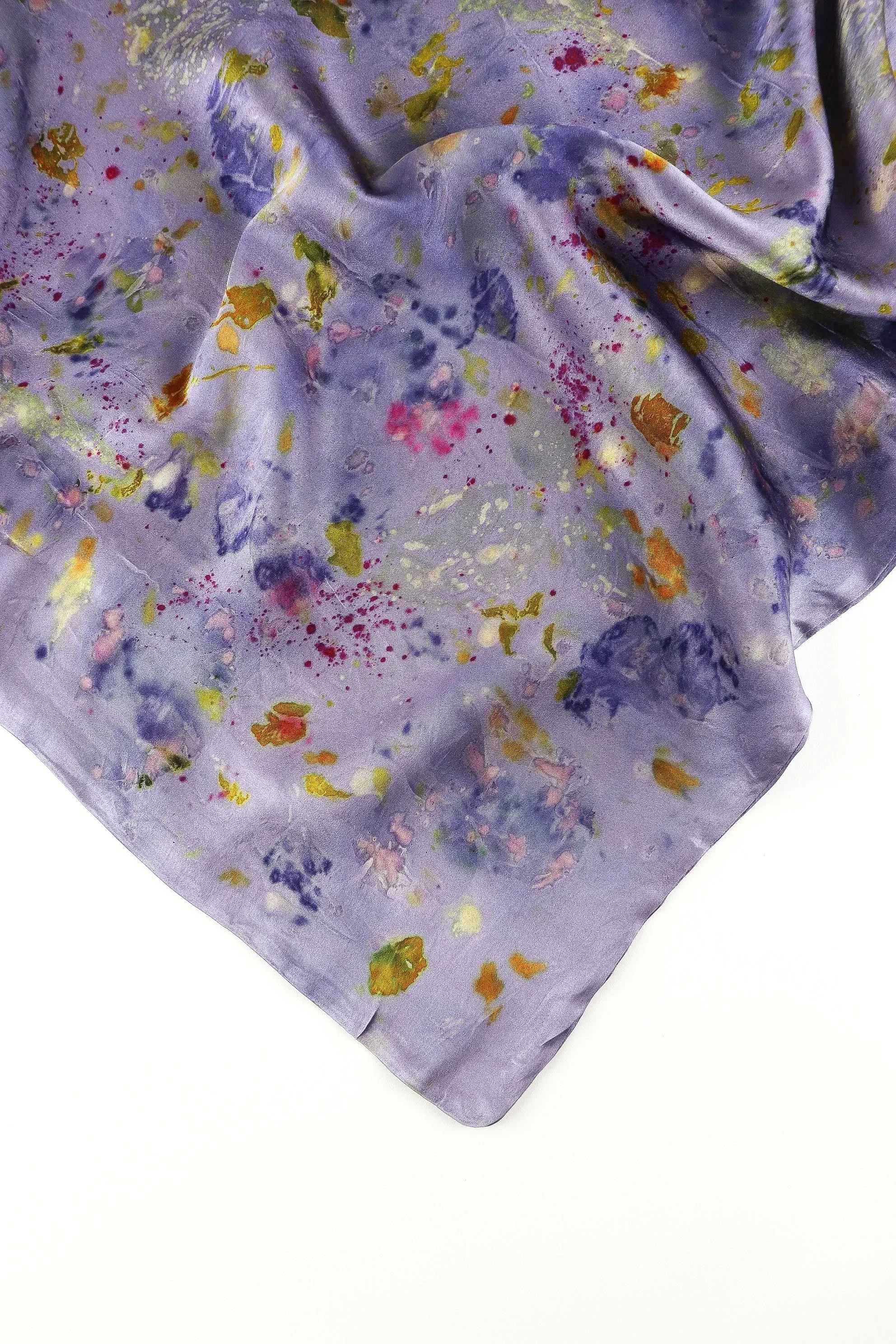 Botanically Dyed Silk Pillowcase eco printed with flowers. Mulberry silk pillowcase set of 2.