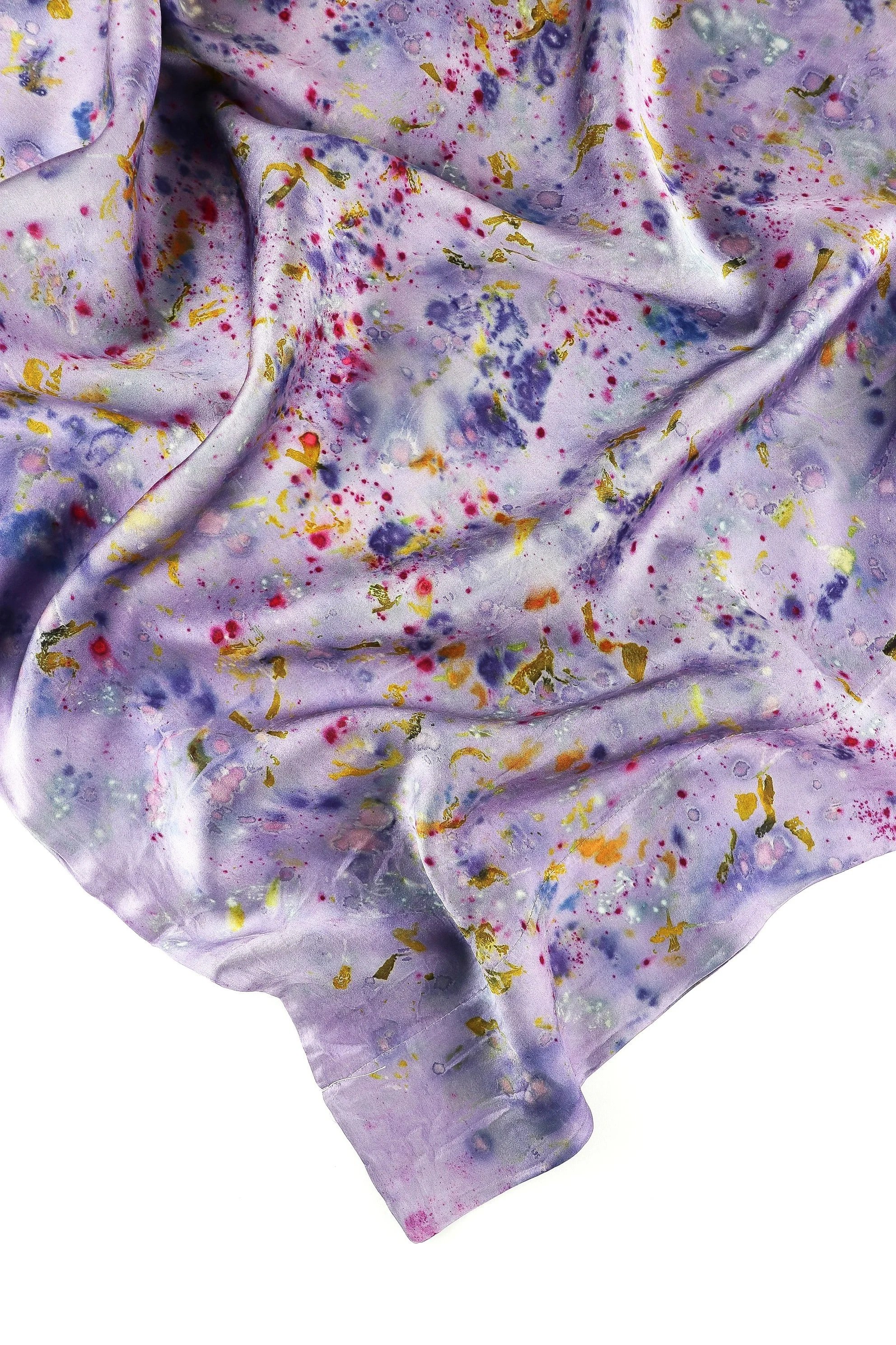 Botanically Dyed Silk Pillowcase eco printed with flowers. Silk Charmeuse pillowcase.