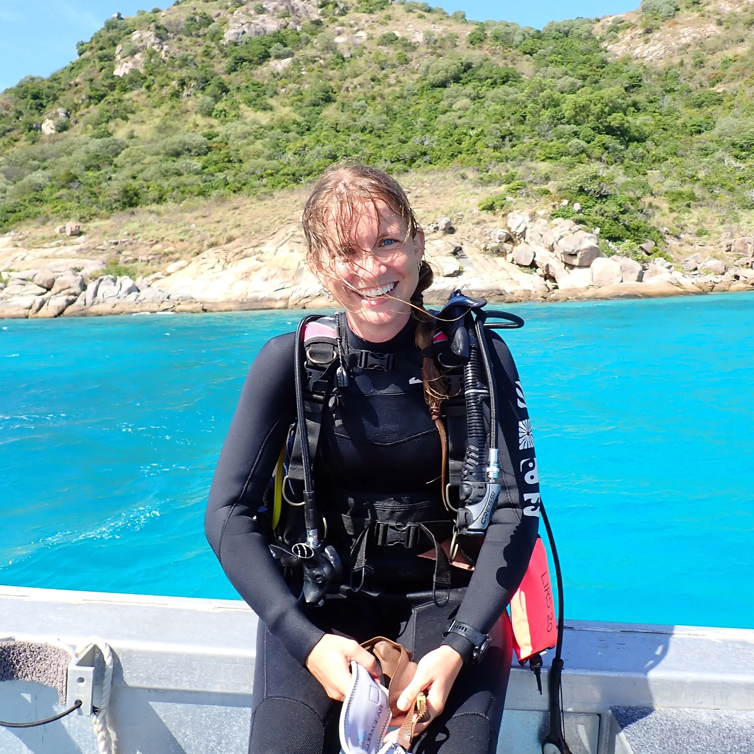student scientist diver
