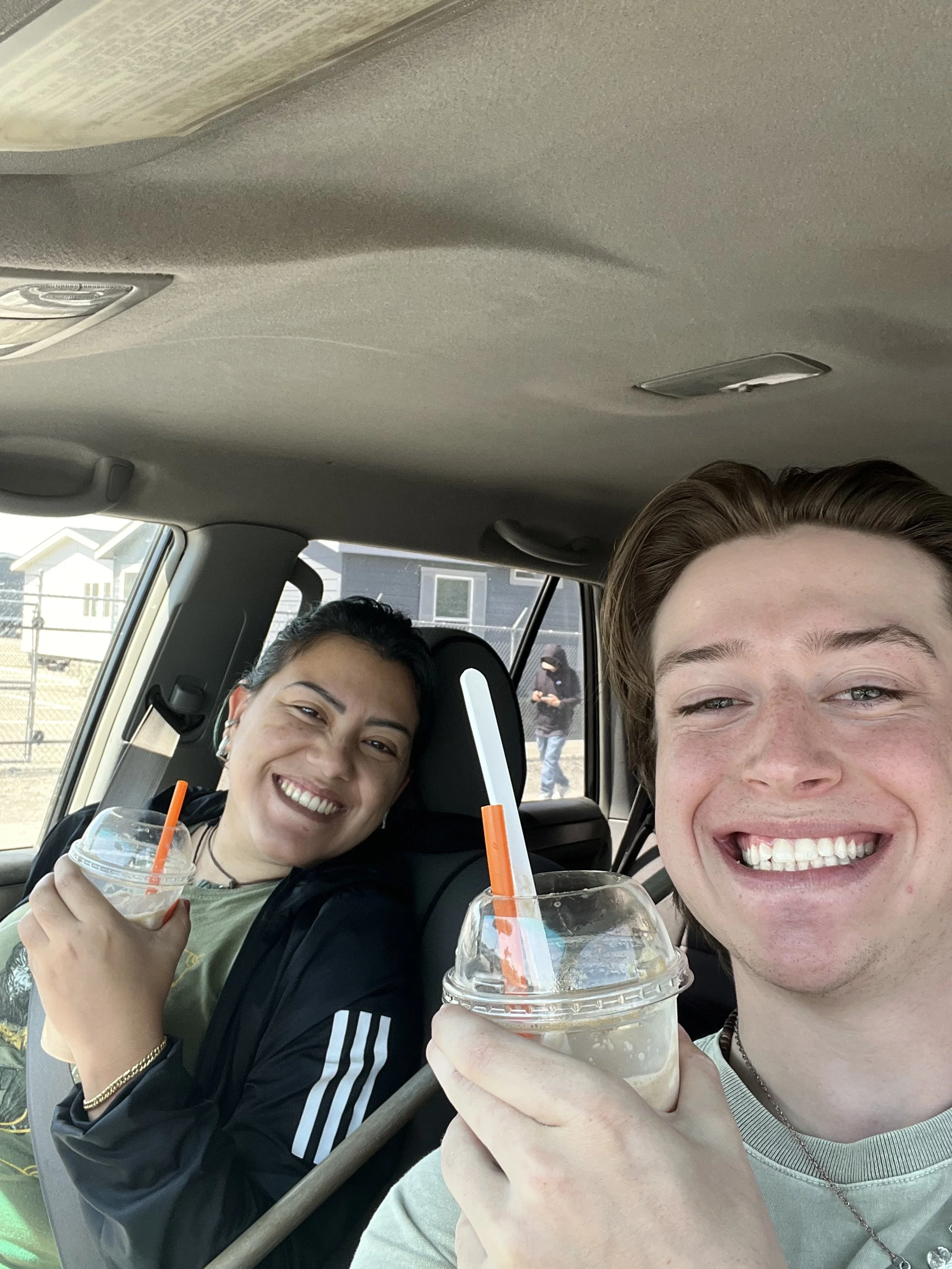 Priscilla and I starting off the season with a root beer float!