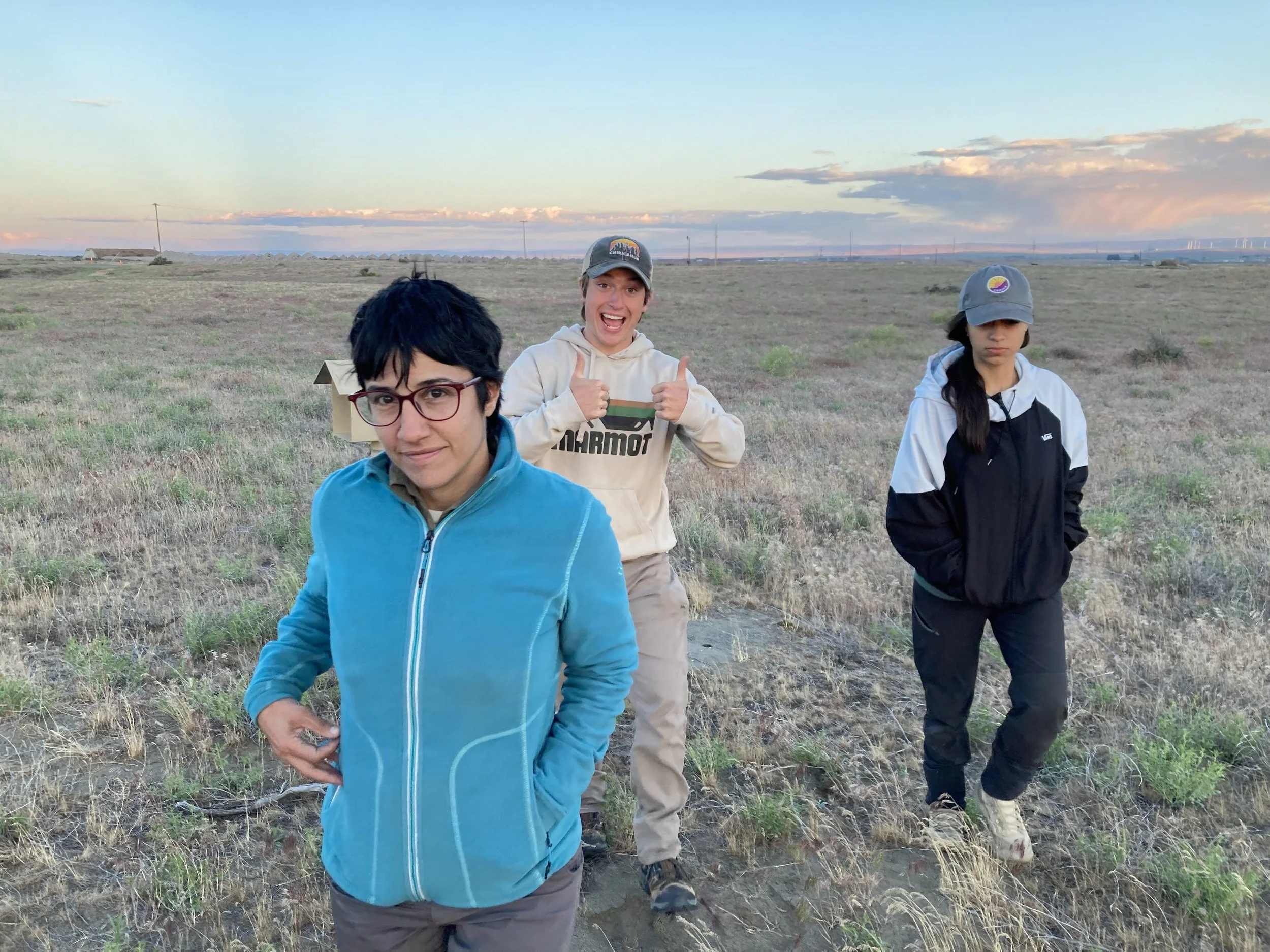 Anahi, Myself, and Gabriela walking back after setting up a trail camera.
