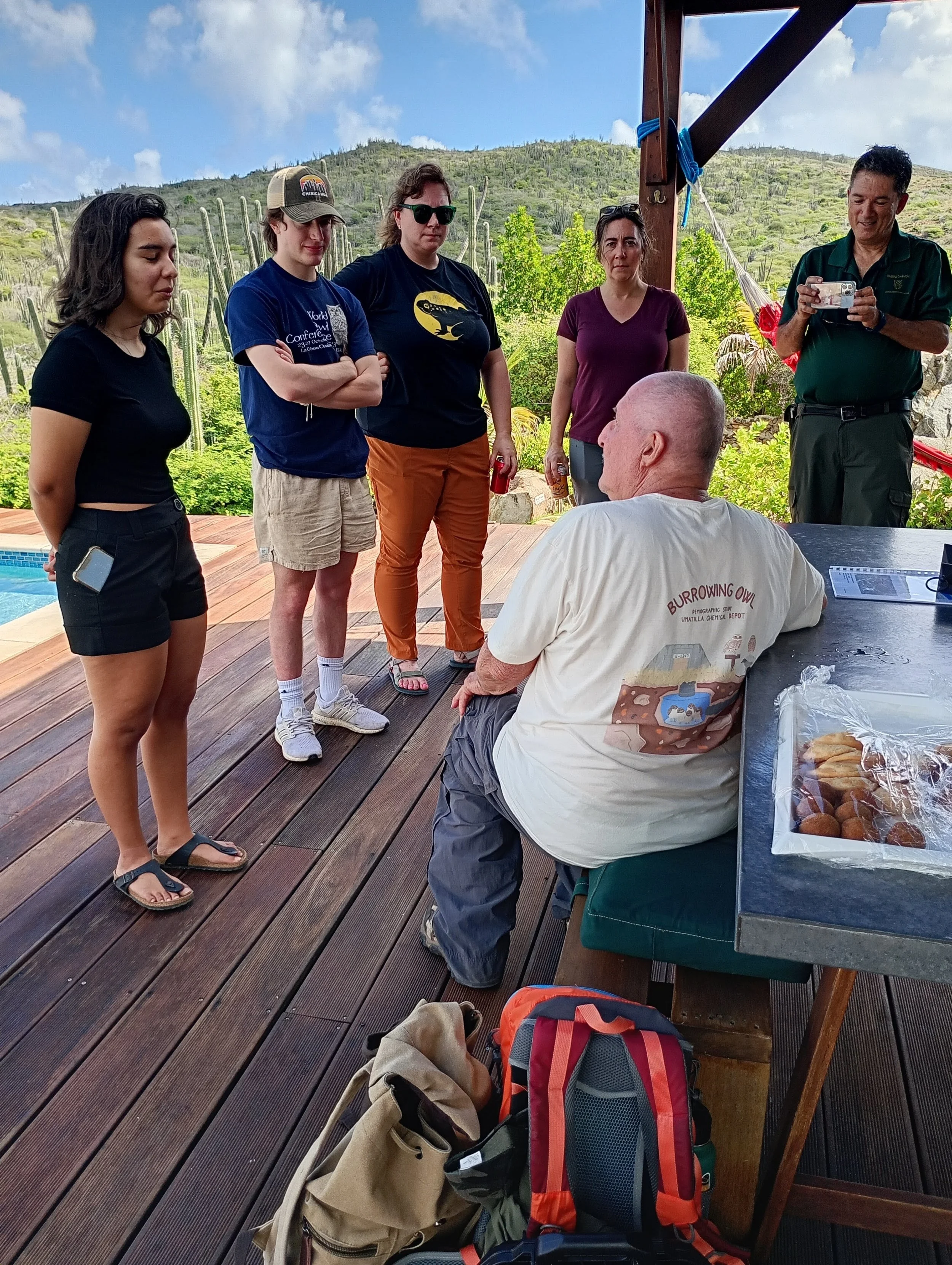 DJ talking to the group.