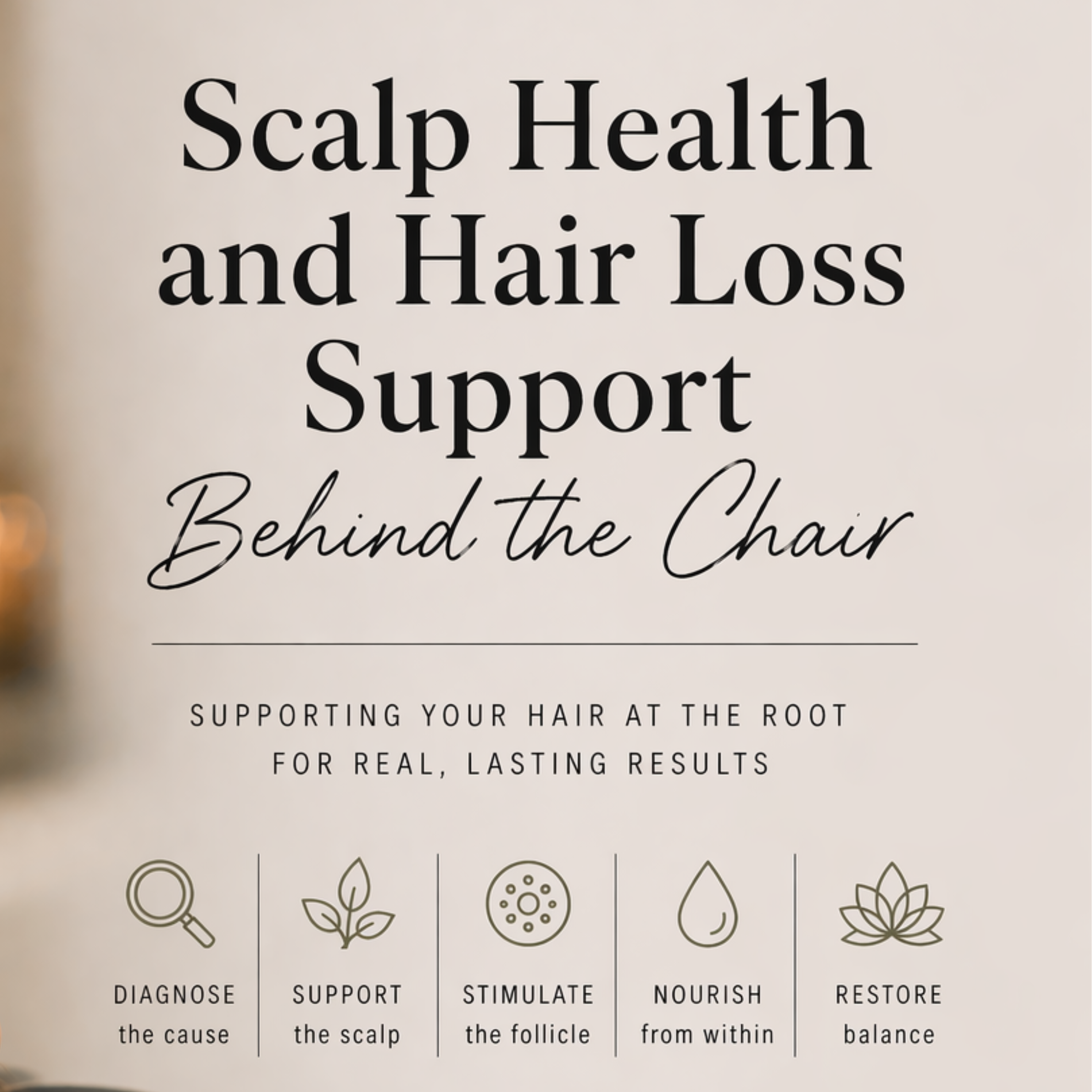 Scalp Health and Hair Loss Support Behind the Chair&nbsp;