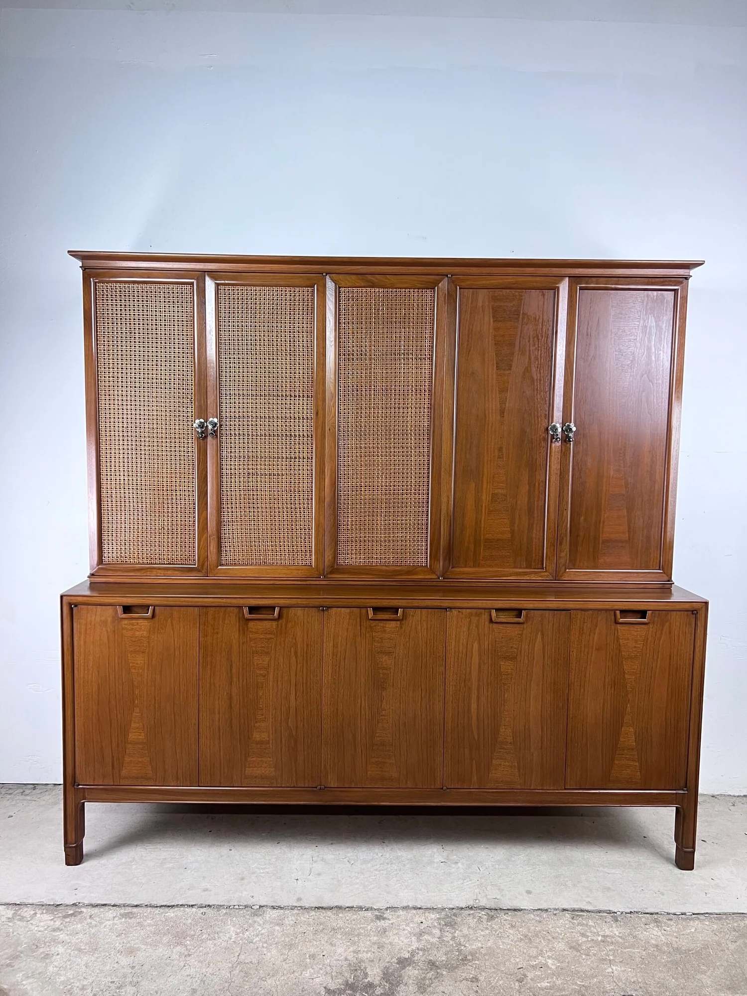 Mid Century 2pc China Cabinet John Stuart for Janus