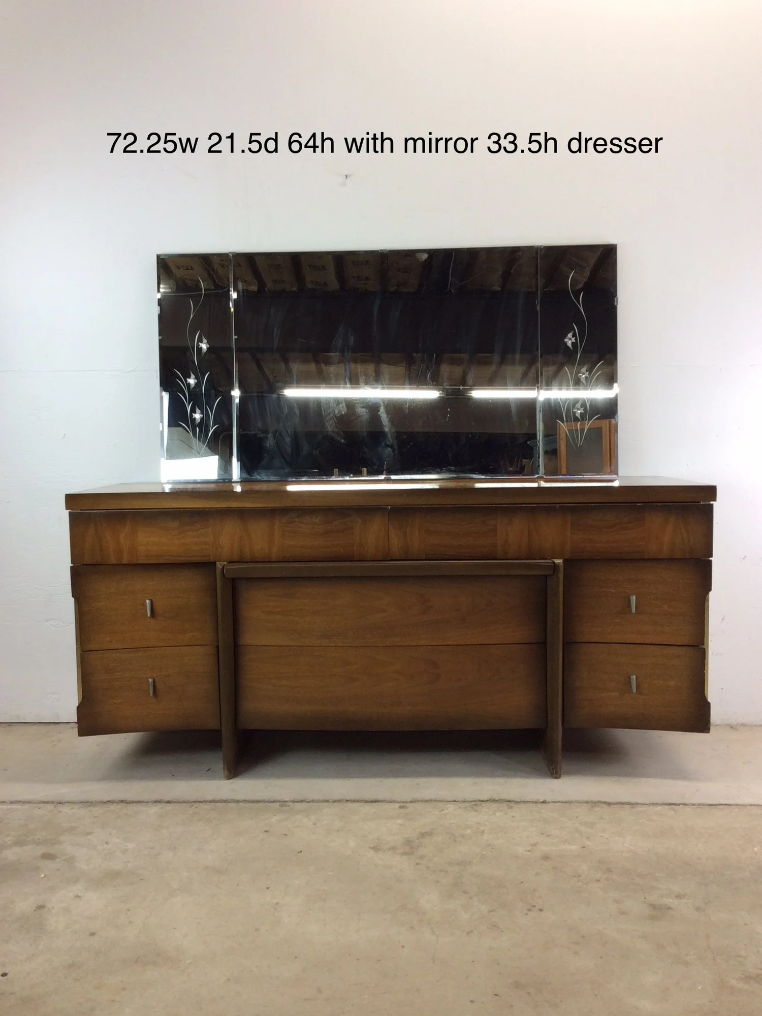 modern lowboy dresser Lowboy Dresser - 6 Drawer