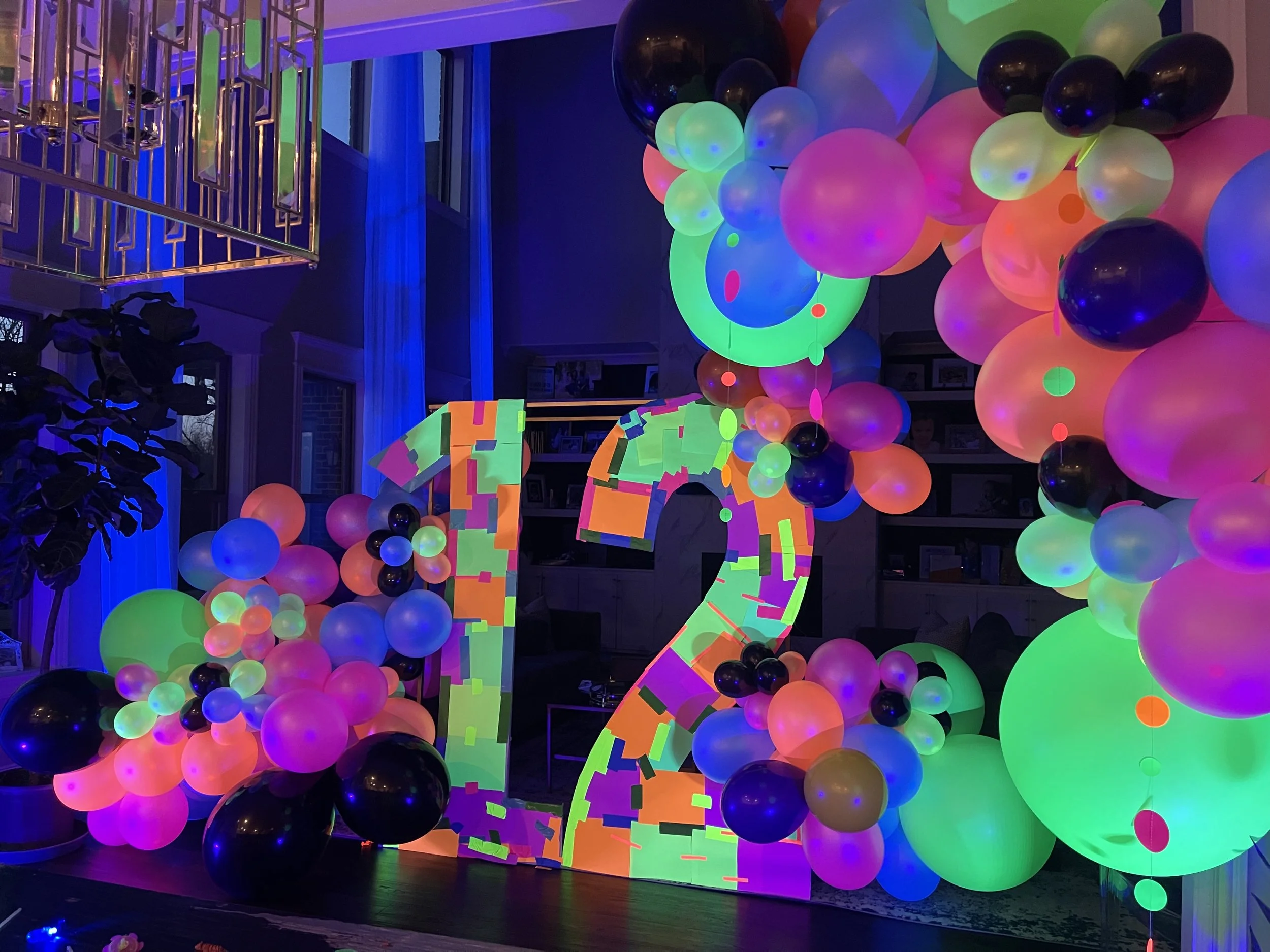 Birthday Balloons, Glow in the dark balloons, Party balloons 