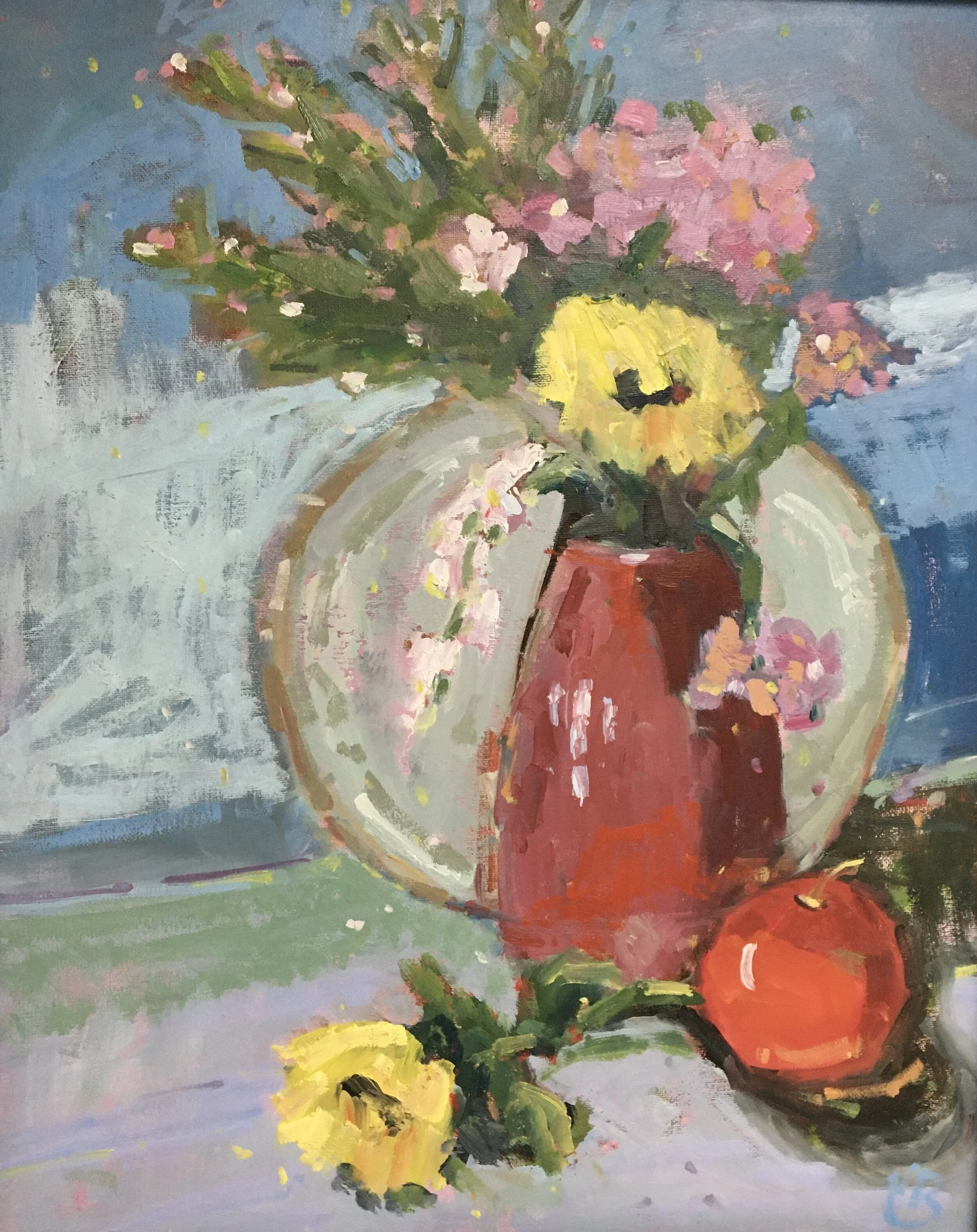 VBiedron Flowers in Red Vase 16x20 oils.jpg