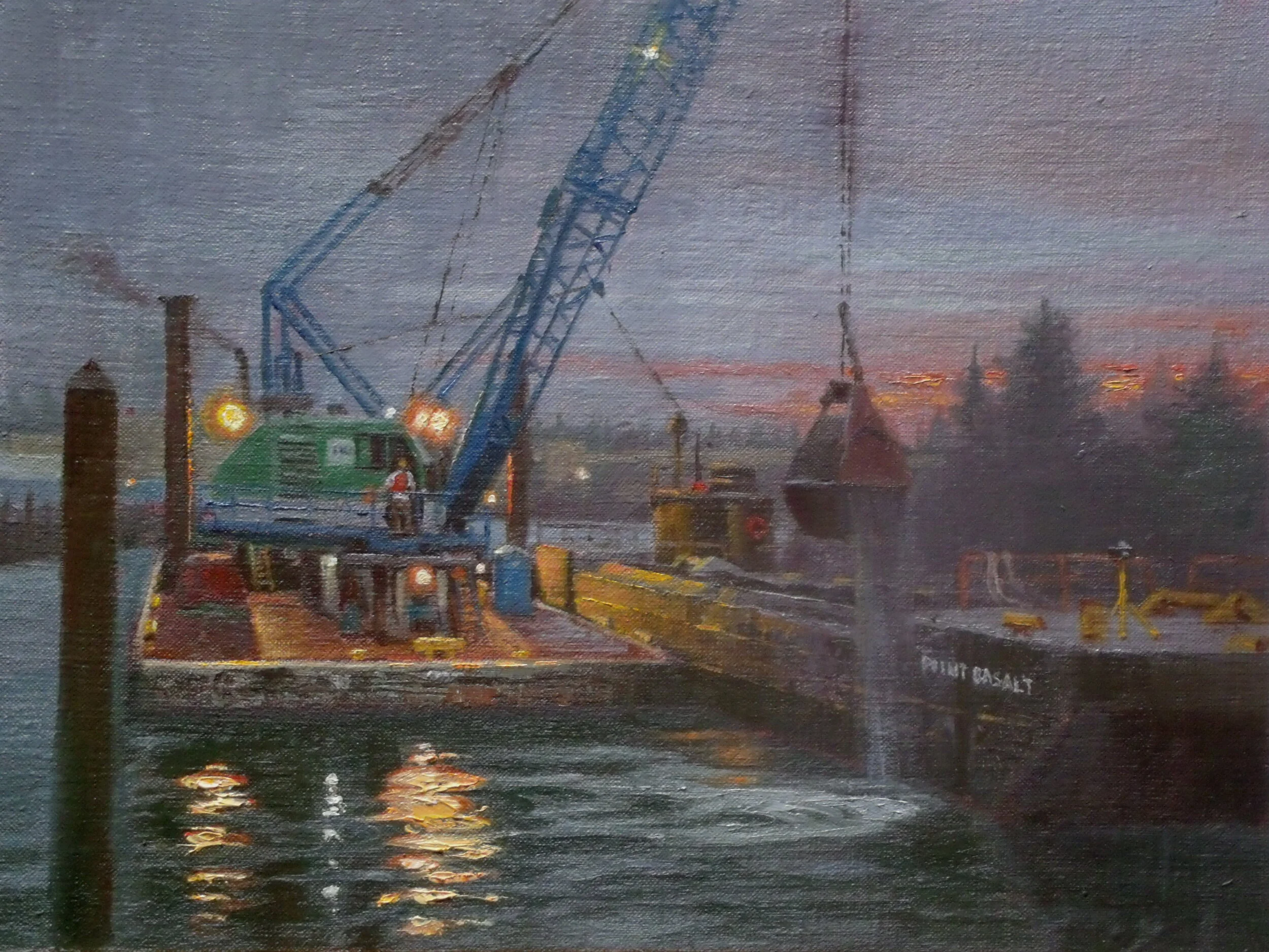 Night Dredging 12 x 16. I. Kelly. 2016.JPG
