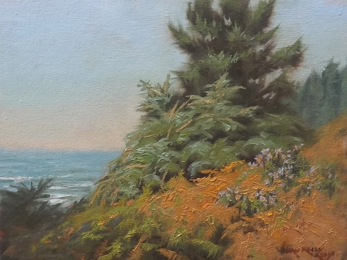 Autumn Cliffs, Fern and Spruce 11 x 14.JPG