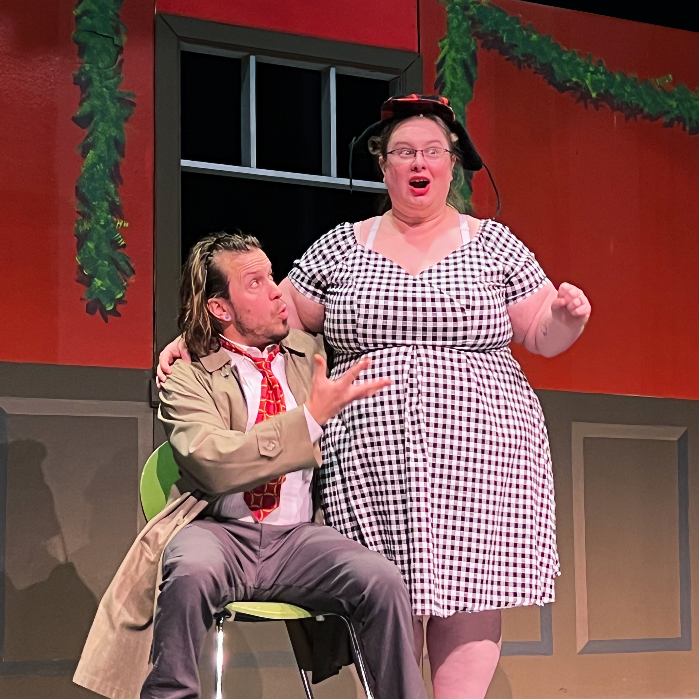 From the 2022 show - It's a Wonderful Carol, Actually - William Derik Webster, Nikki Paige - Copyright Red Octopus Theatre Co.png