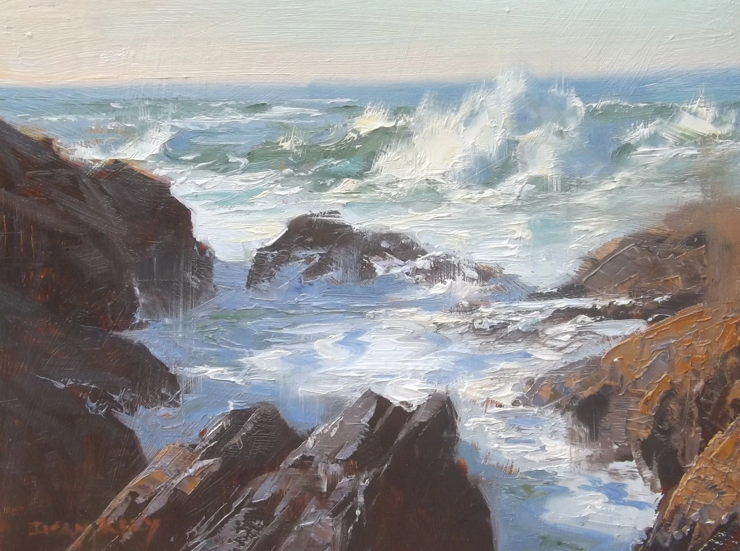 Surf Watching, 9 x12 oil.JPG