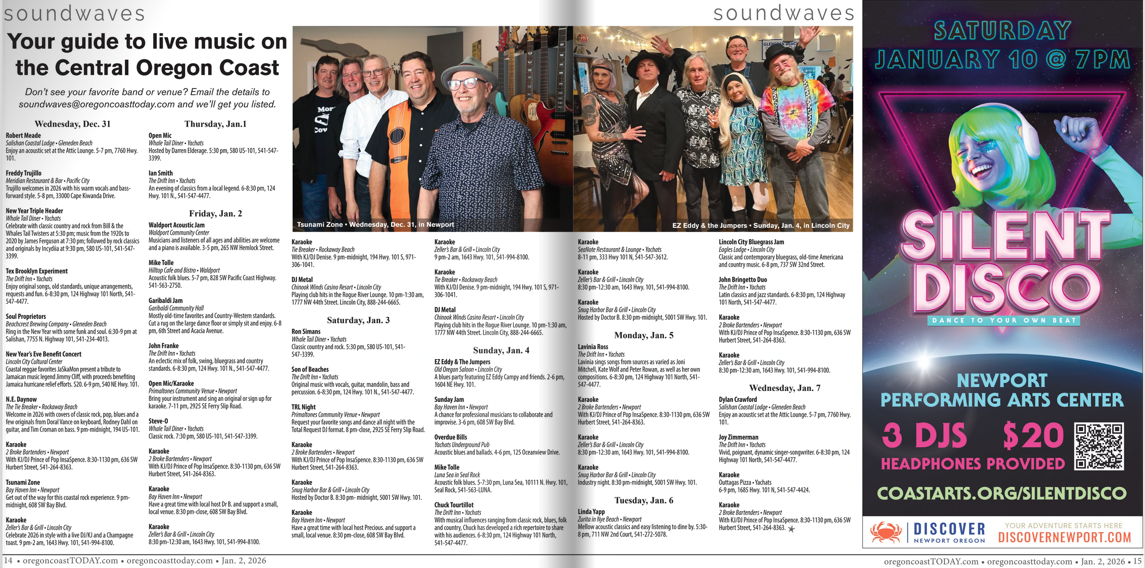 Soundwaves: Dec. 31-Jan. 7