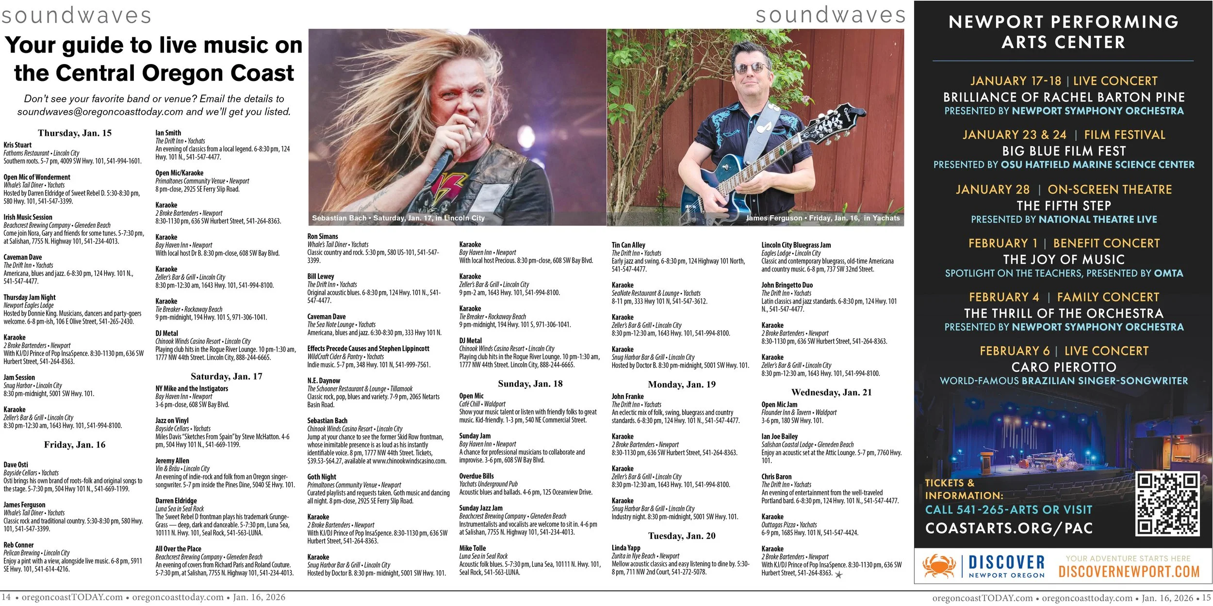 Live Music • Jan. 15-21