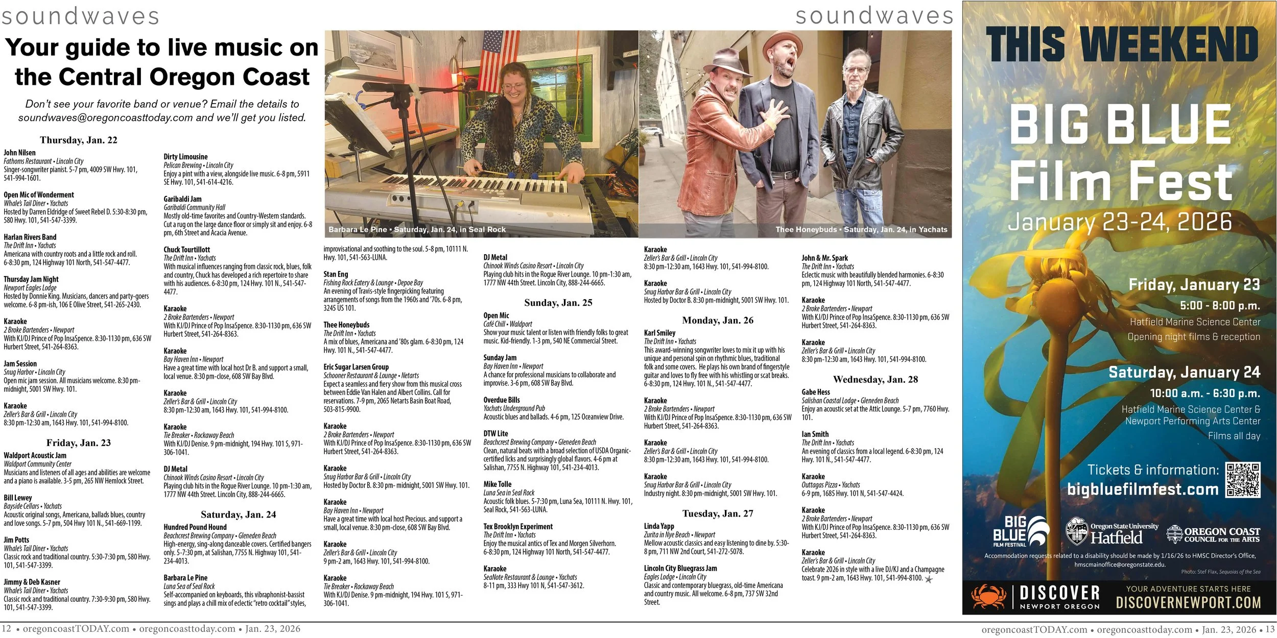 Live Music: Jan 22-28