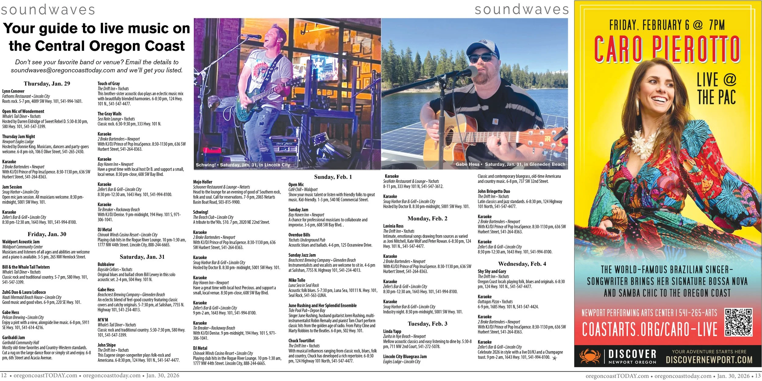 Live Music: Jan. 29-Feb. 4